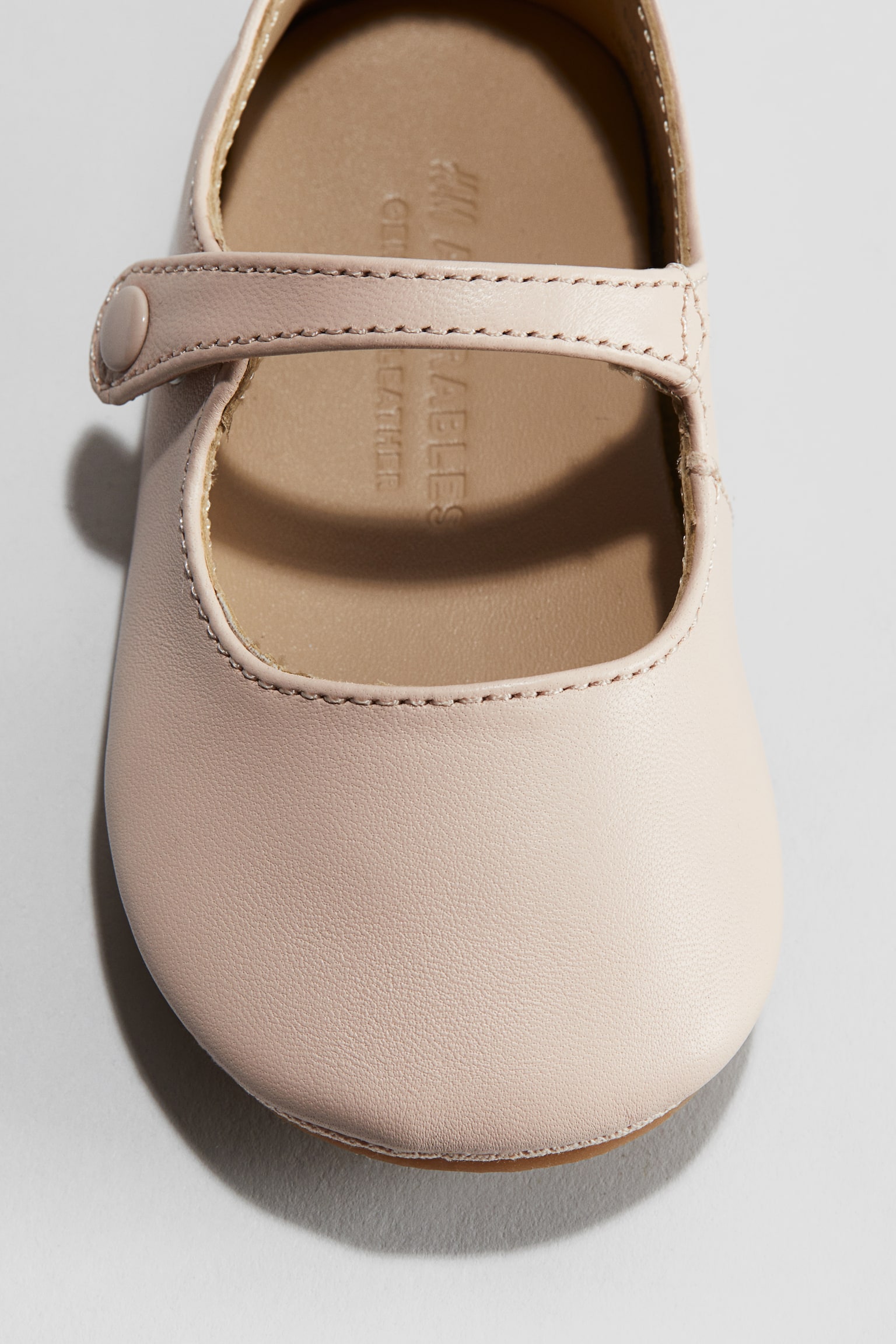 Детские балетки H&M Leather Ballet Flats, цвет: Пудрово-розовый — фото 2