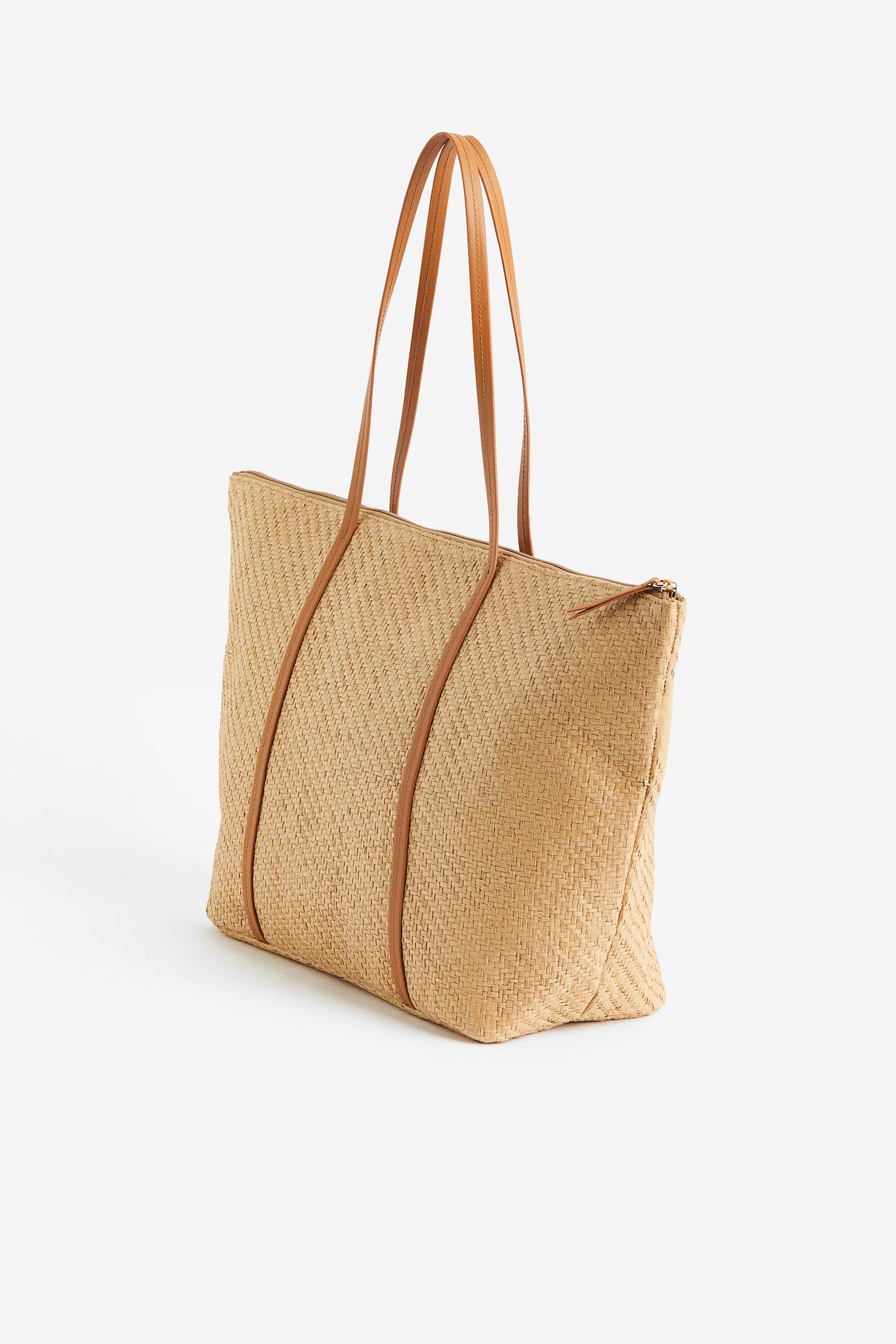 Straw Shopper - Beige/White - 4