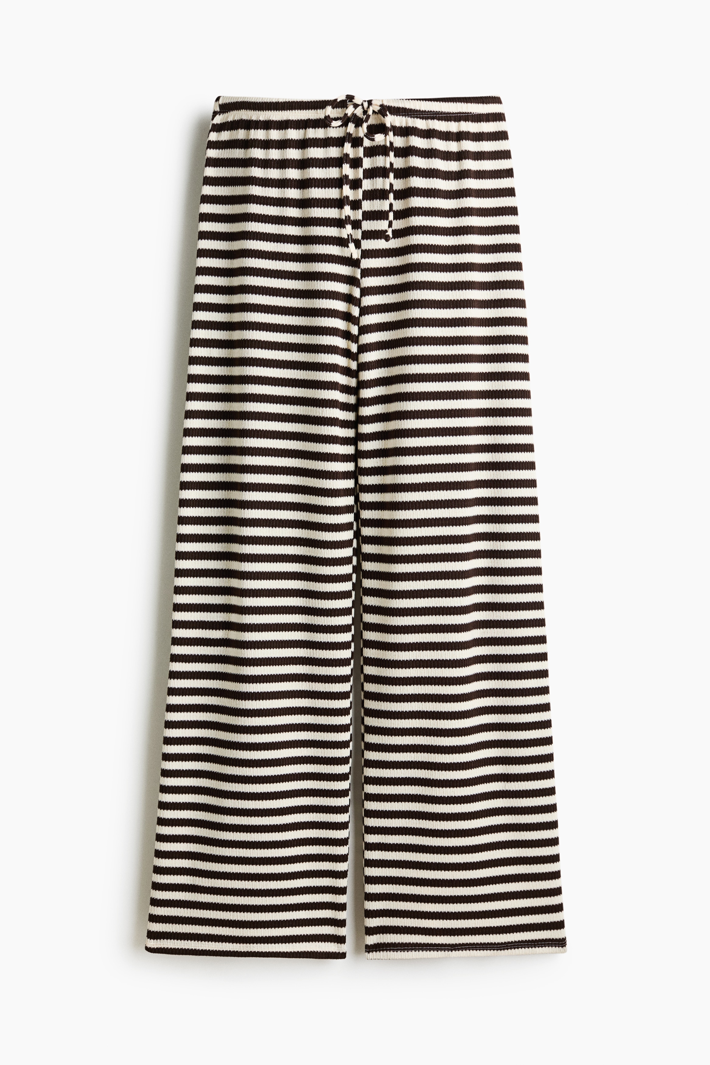 Knitted trousers - White/Dark brown striped/White/Navy blue striped/White/Dark red striped
