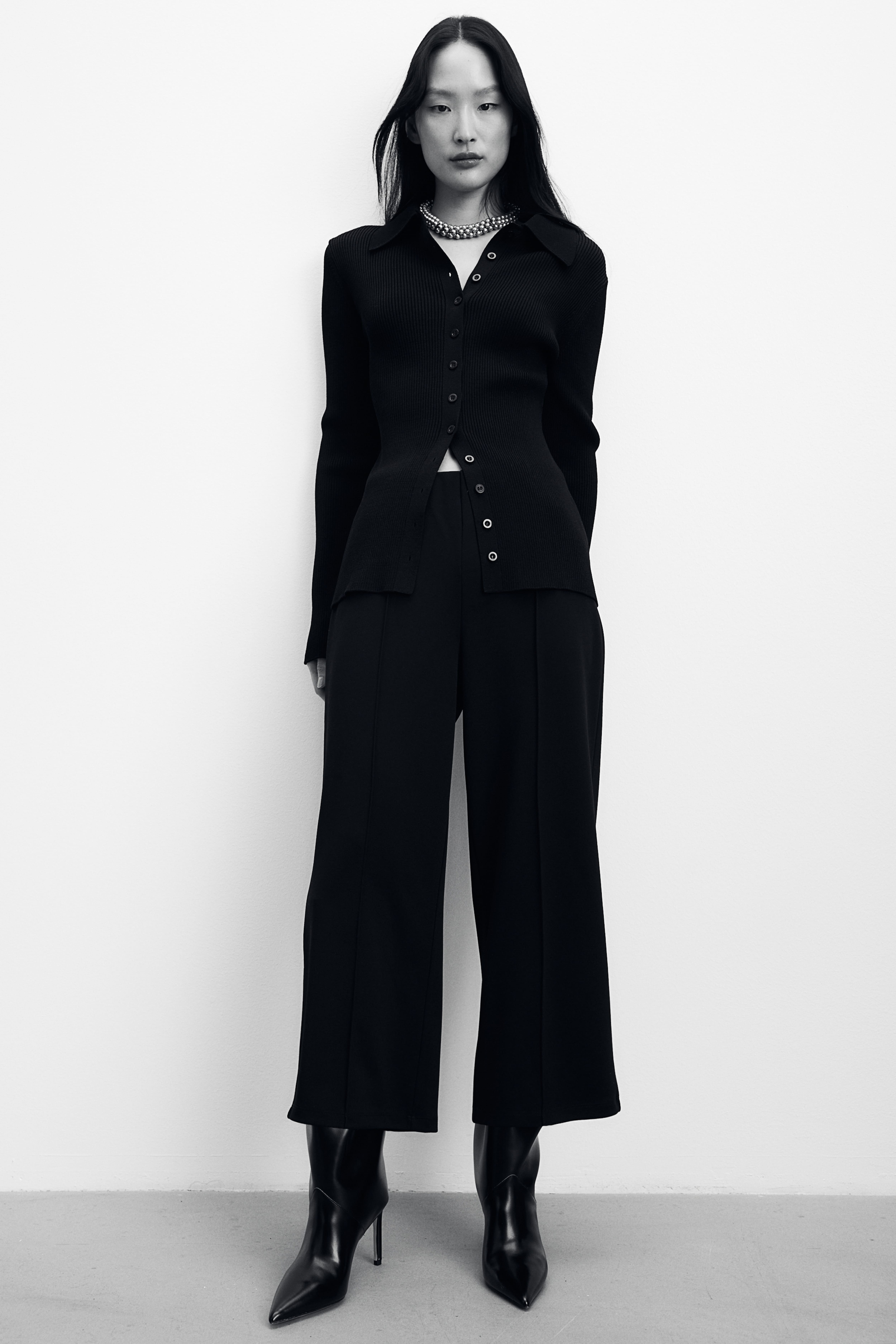 Massimo Dutti Womens Wide Leg Culottes Cropped Pants Trousers Grey Wool  Size 2 | eBay