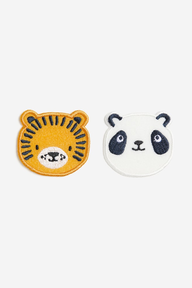 2-pack animal-shaped repair patches - Orange/Tiger - 1
