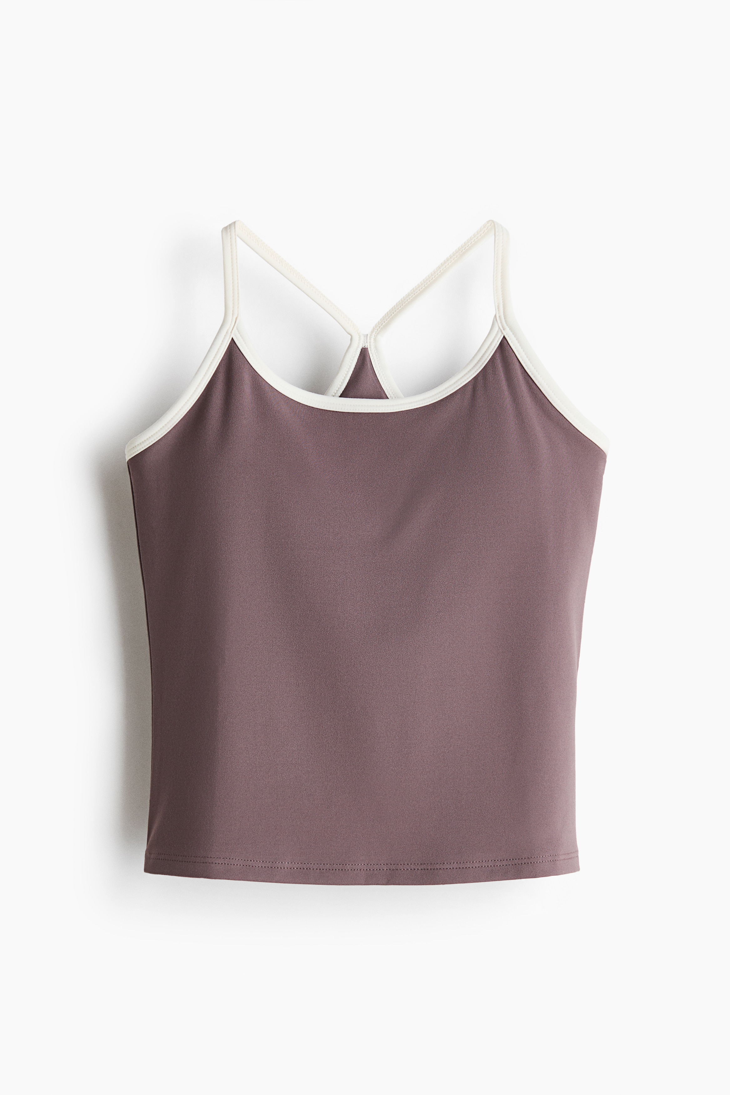 Yogatop met SoftMove™ - Paarstaupe/Marineblauw