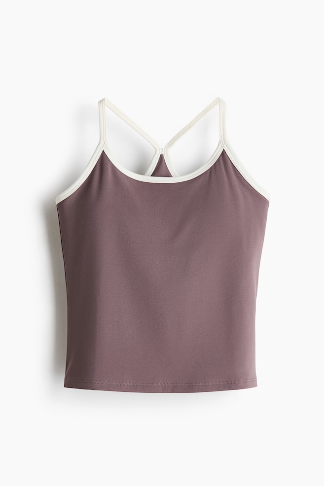 Yoga Top with SoftMove™ - Purple taupe/Navy blue - 1