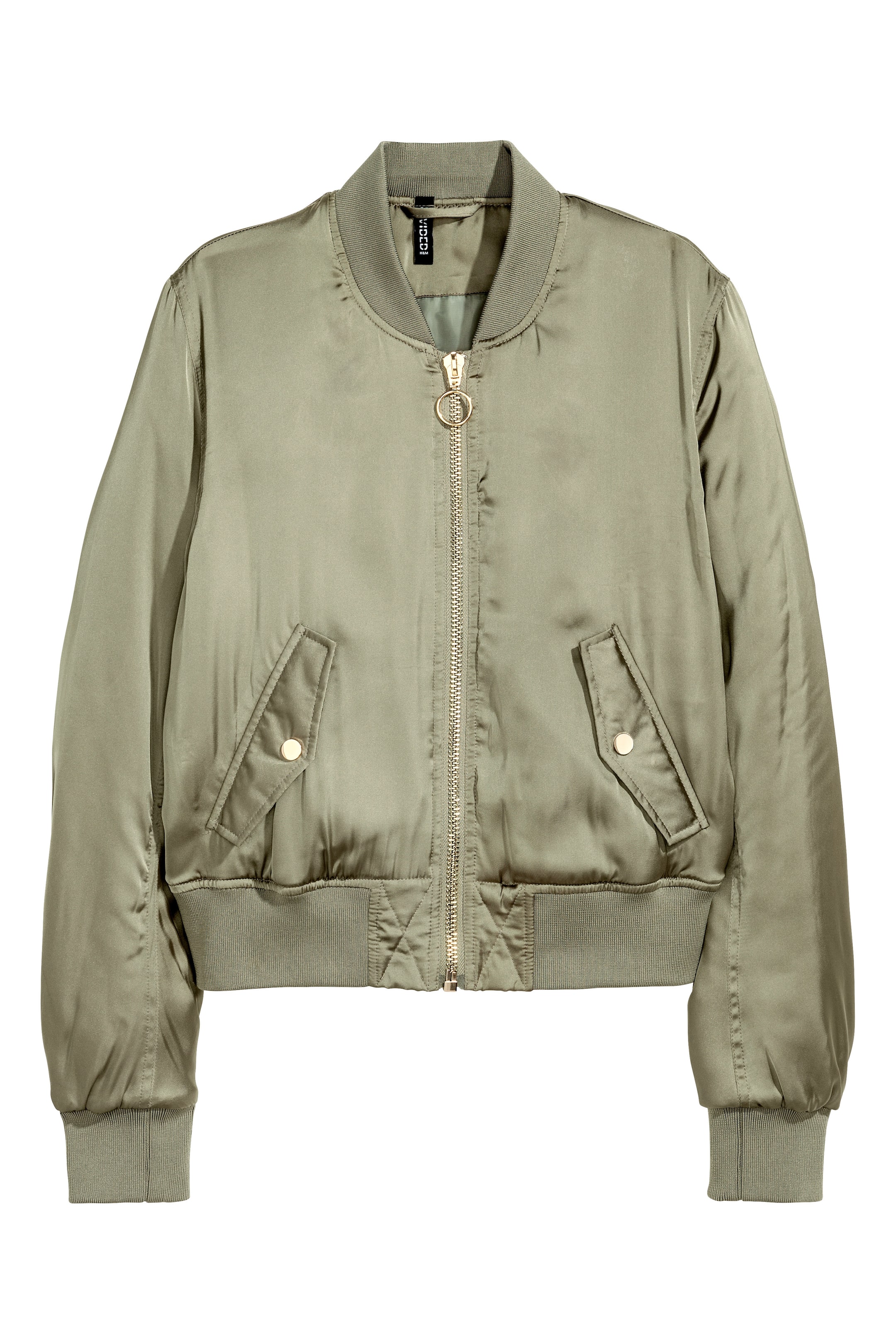 View larger image: Padded bomber jacket - Khaki green - Ladies | H&M GB 1