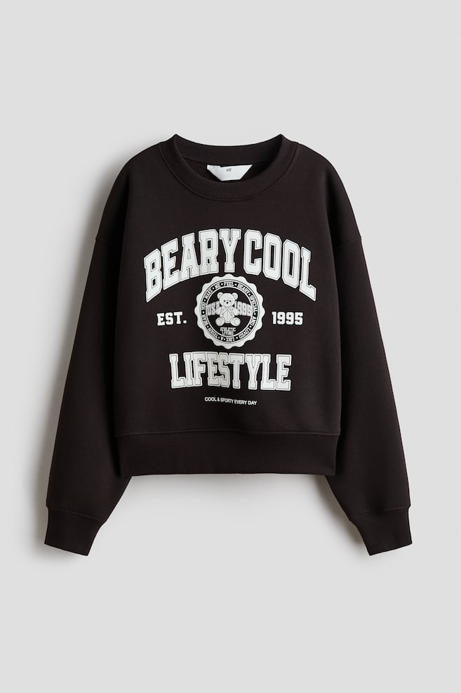 Sweat avec motifs - Marron foncé/Beary Cool/Marron clair/SoHo/Rose clair/Amour Paris/Blanc/nœuds/Noir délavé/étoile - 1