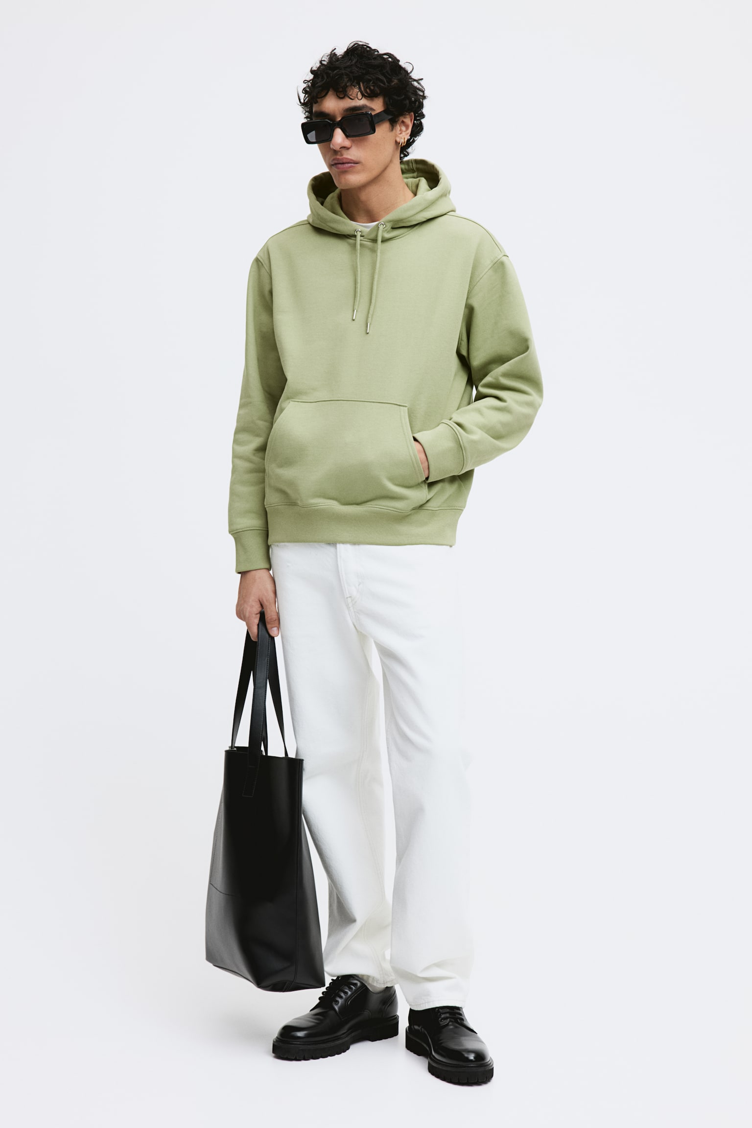 Regular Fit Hoodie - Green/Cream/Black - 6