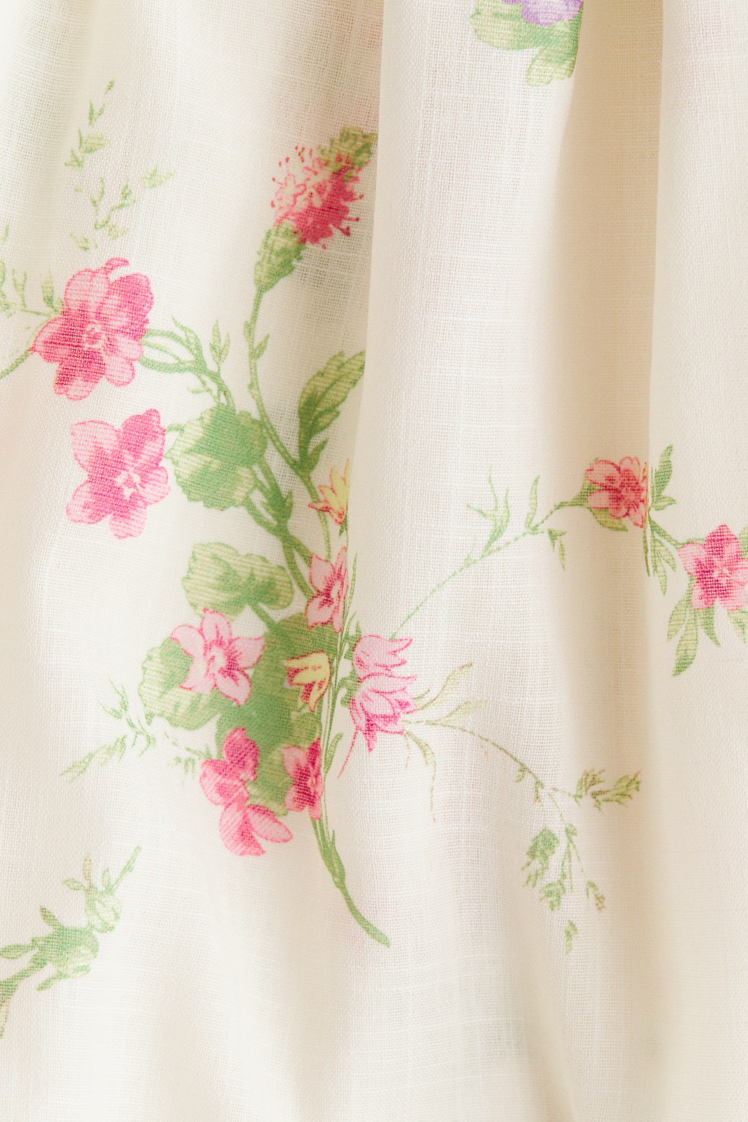 Tie-detail dress - Cream/Floral/Dark blue/Patterned/Cream/Floral - 5