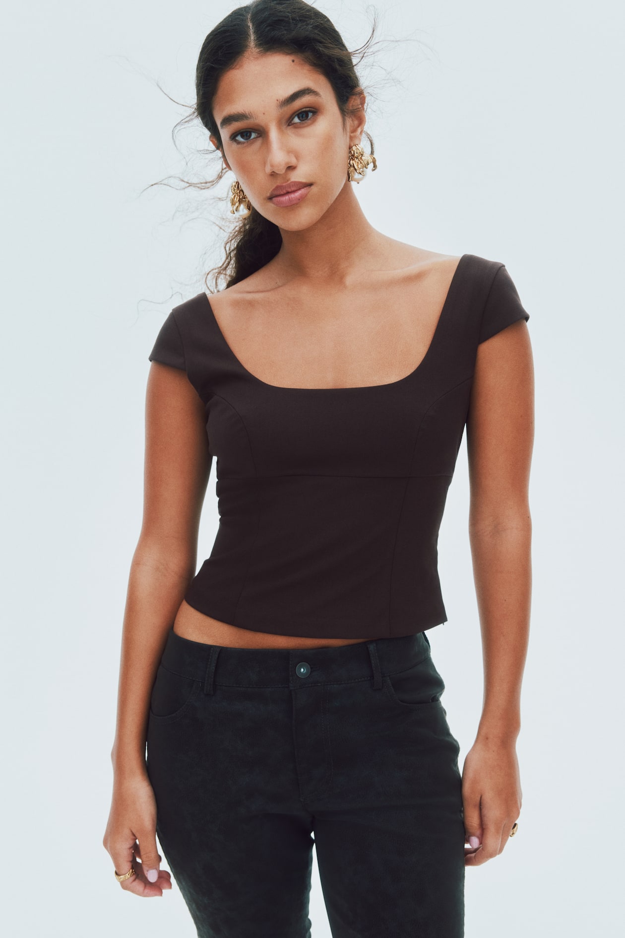 Cap-Sleeved Top - image 3