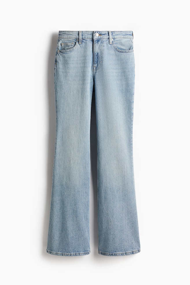 Curvy Fit Flared High Jeans - Licht denimblauw/Donker denimblauw/Zwart - 1