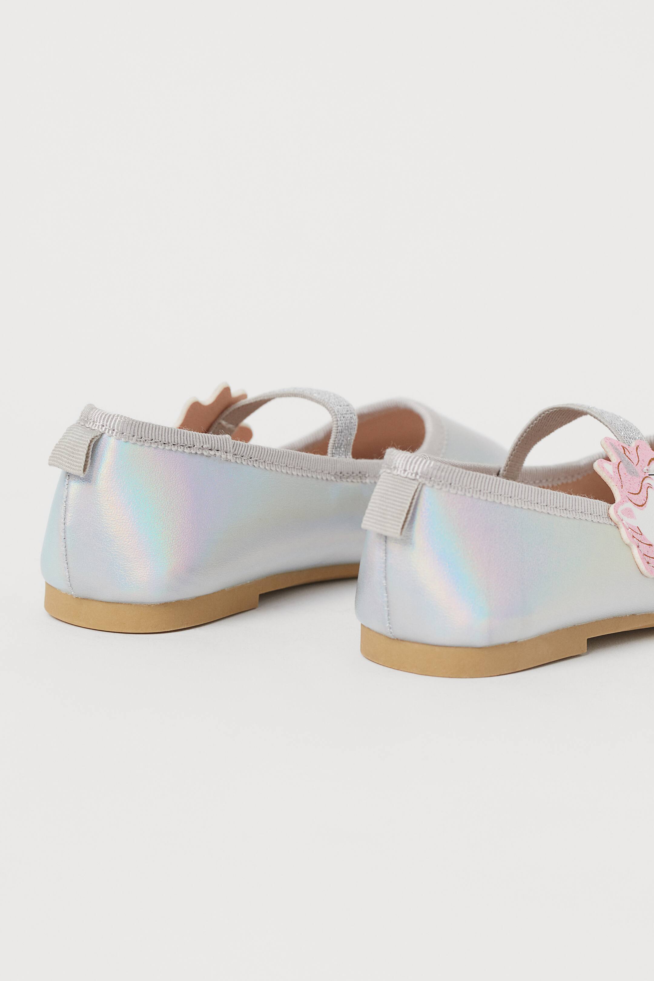查看大圖: 芭蕾淺口鞋 - 銀色/獨角獸 - Kids | H&M HK 3
