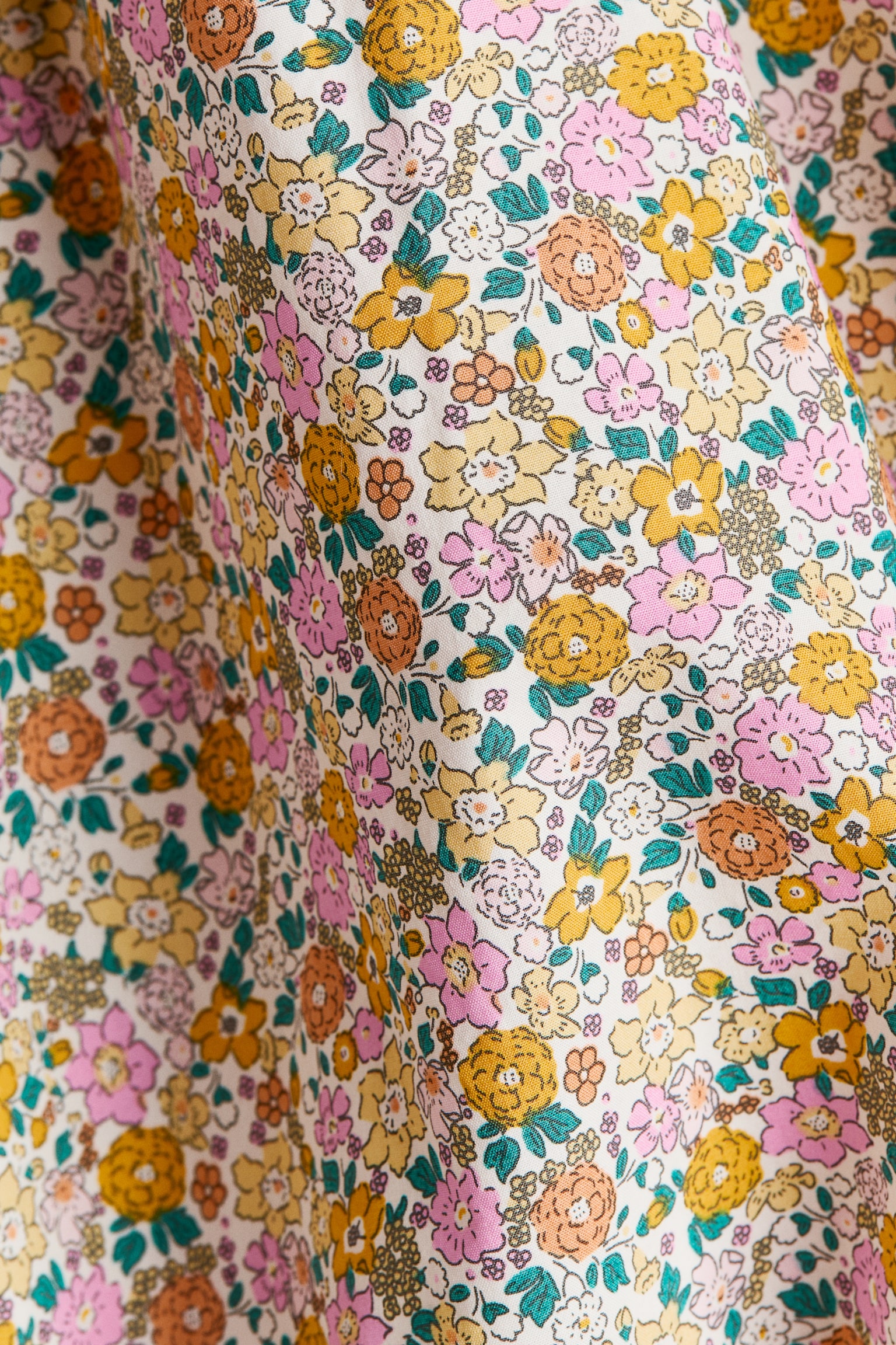 Cotton romper suit - Yellow/Floral/Pink/Floral/Raspberry pink - 2