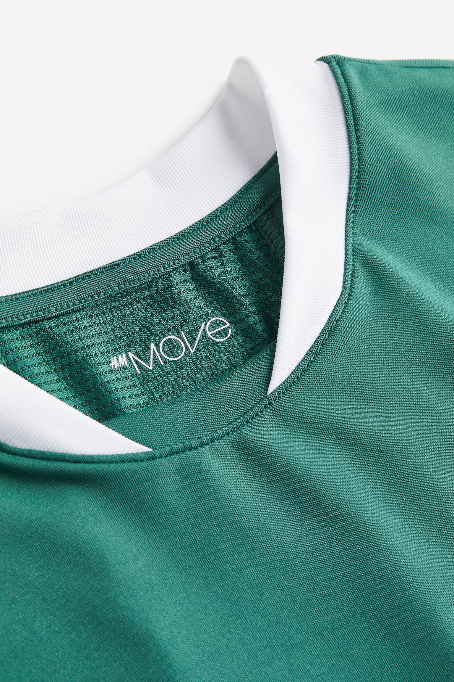 DryMove™ Tennis Tee - Dark green/White/White/Dark green/Black/White - 2