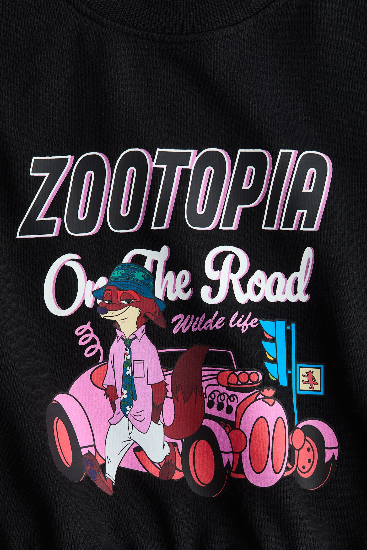 プリントデザインスウェットシャツ - ブラック／ズートピア - 3