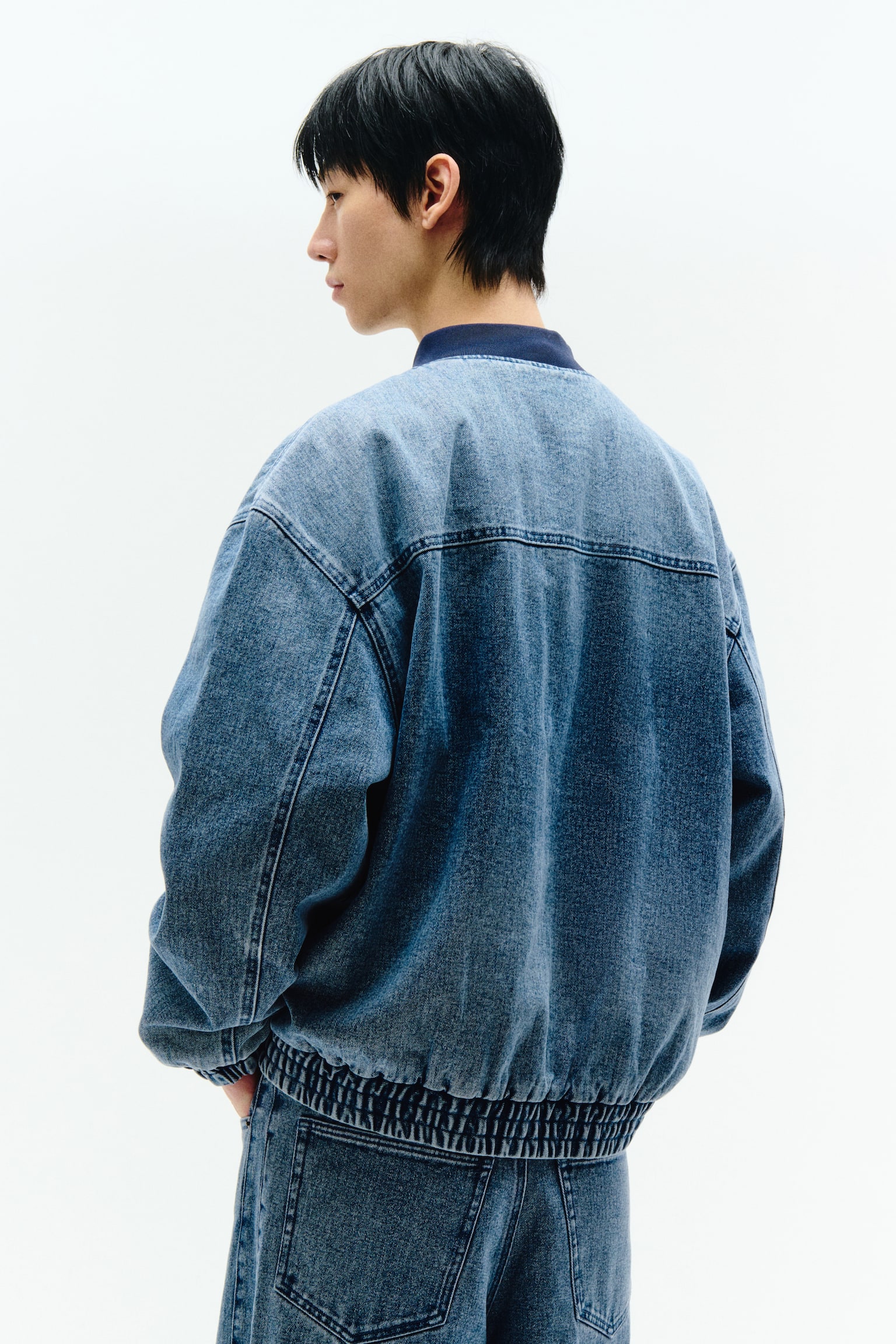 パッデッドデニムジャケット - デニムブルー/デニムブラック - 3
