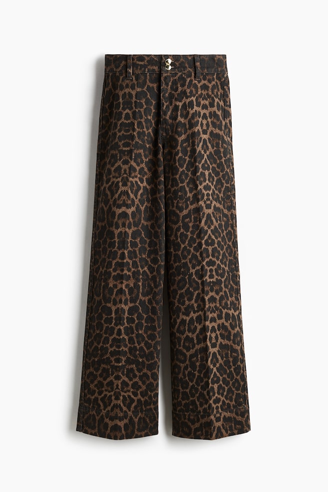 Wide High Jeans - Brown/Leopard print/Dark denim grey/Dark denim blue/Dark denim grey/Light denim blue/Denim blue/Denim blue/Dark denim blue/Burgundy/White - 1