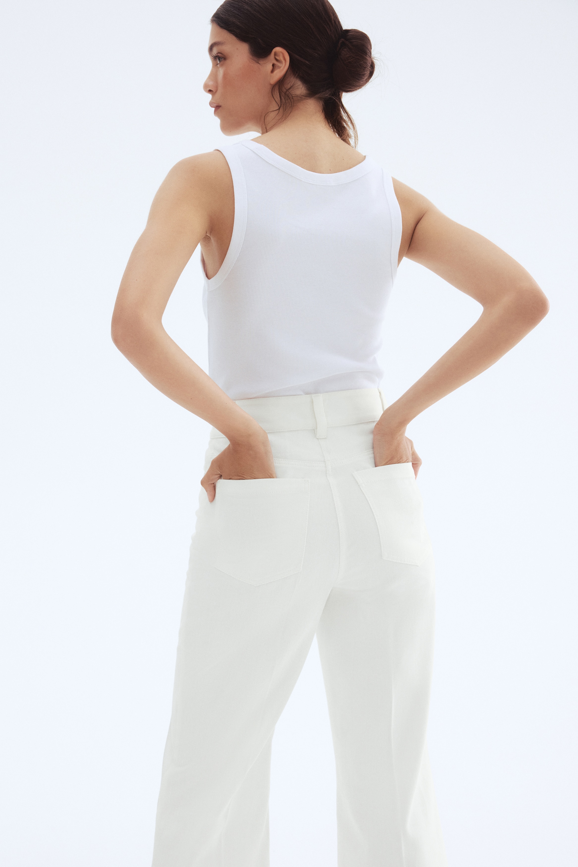Women's White Flared Pants | H&M US