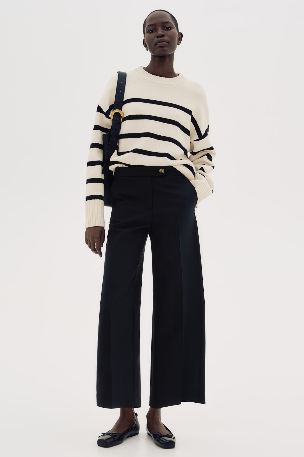 ワイドテーラードパンツ - ブラック - レディース | H&M JP