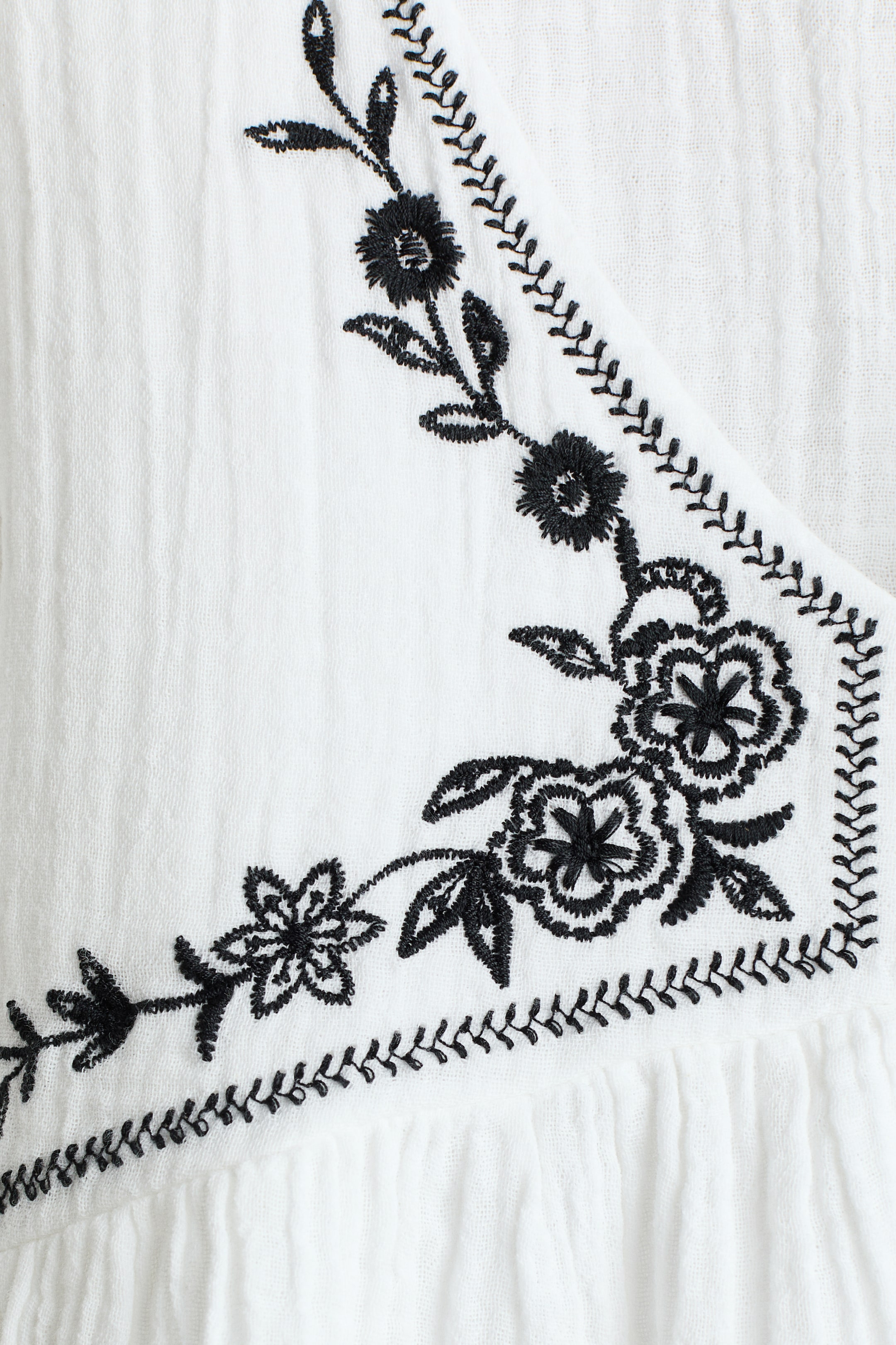 Blouse brodée en mousseline de coton