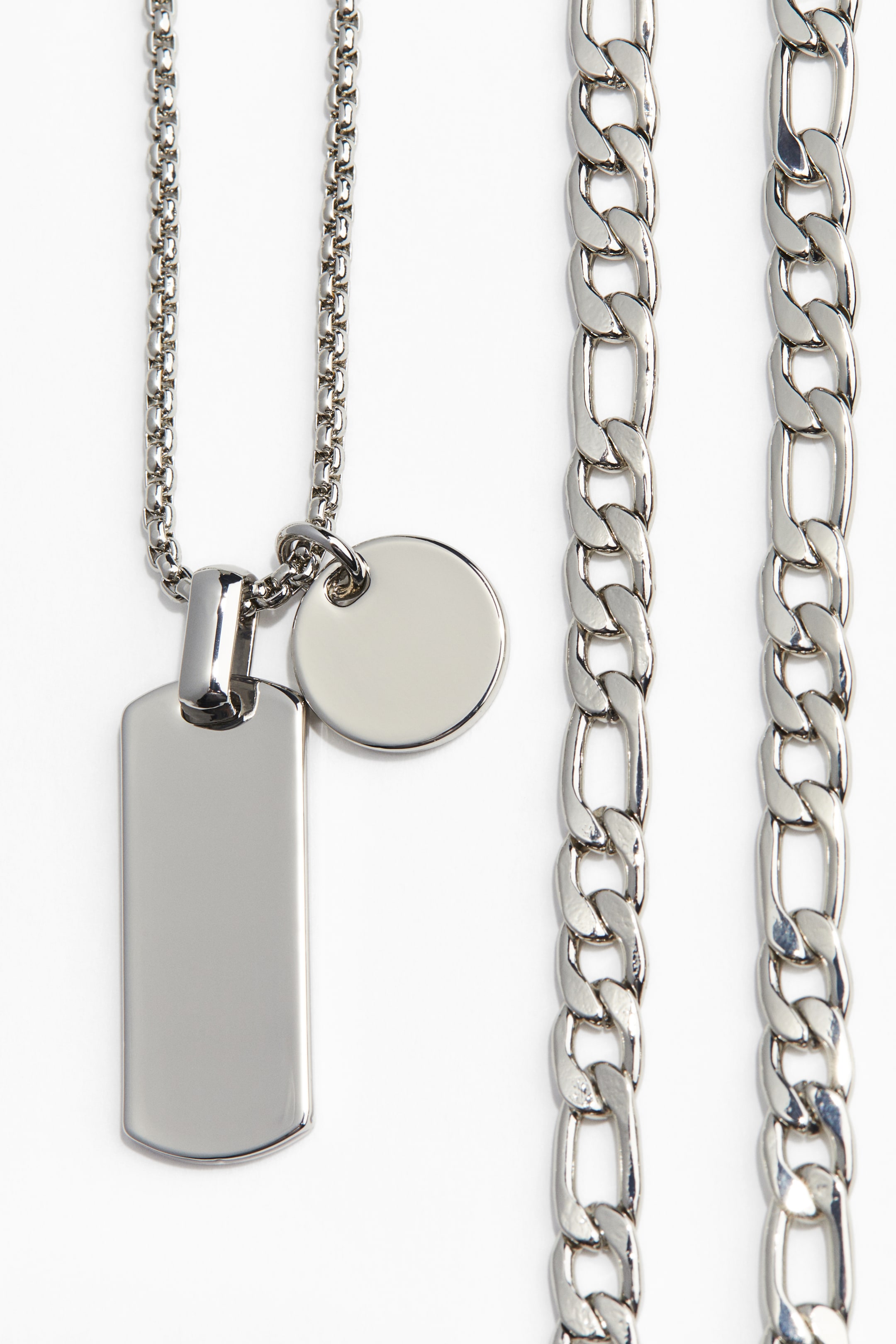 2-pack Necklaces - Silver-colored - Men | H&M US