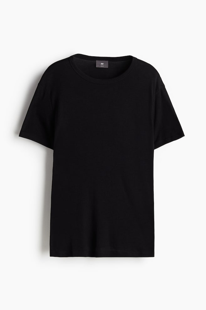 Slim Fit T-shirt - Black/White - 1