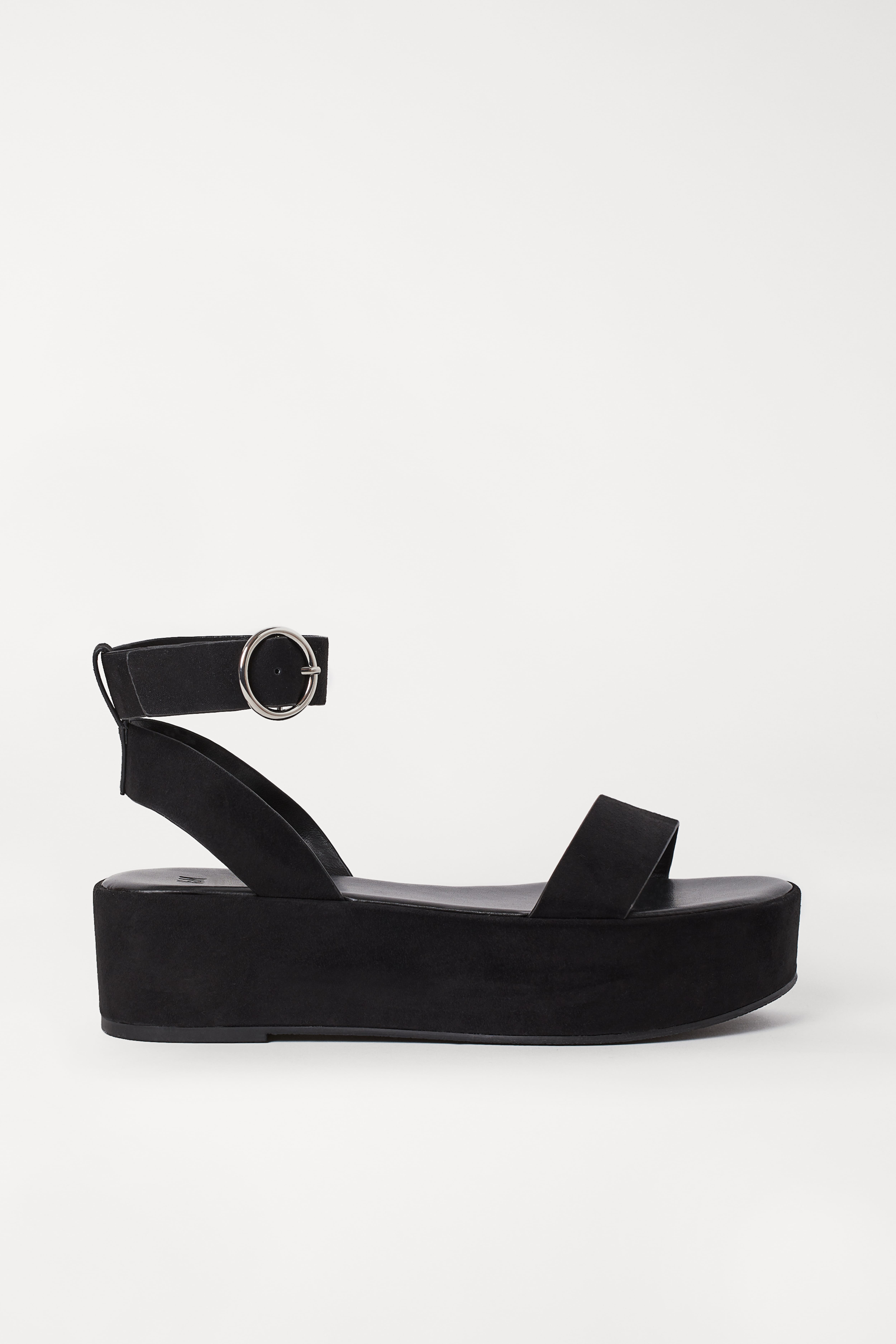 H&m black platform sandals best sale