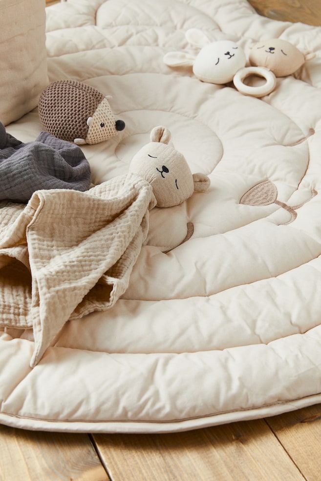 Cotton muslin comfort blanket - Light beige/Bear/White/Rabbit/Light pink/Rabbit/Dark grey/Bear/dc - 2