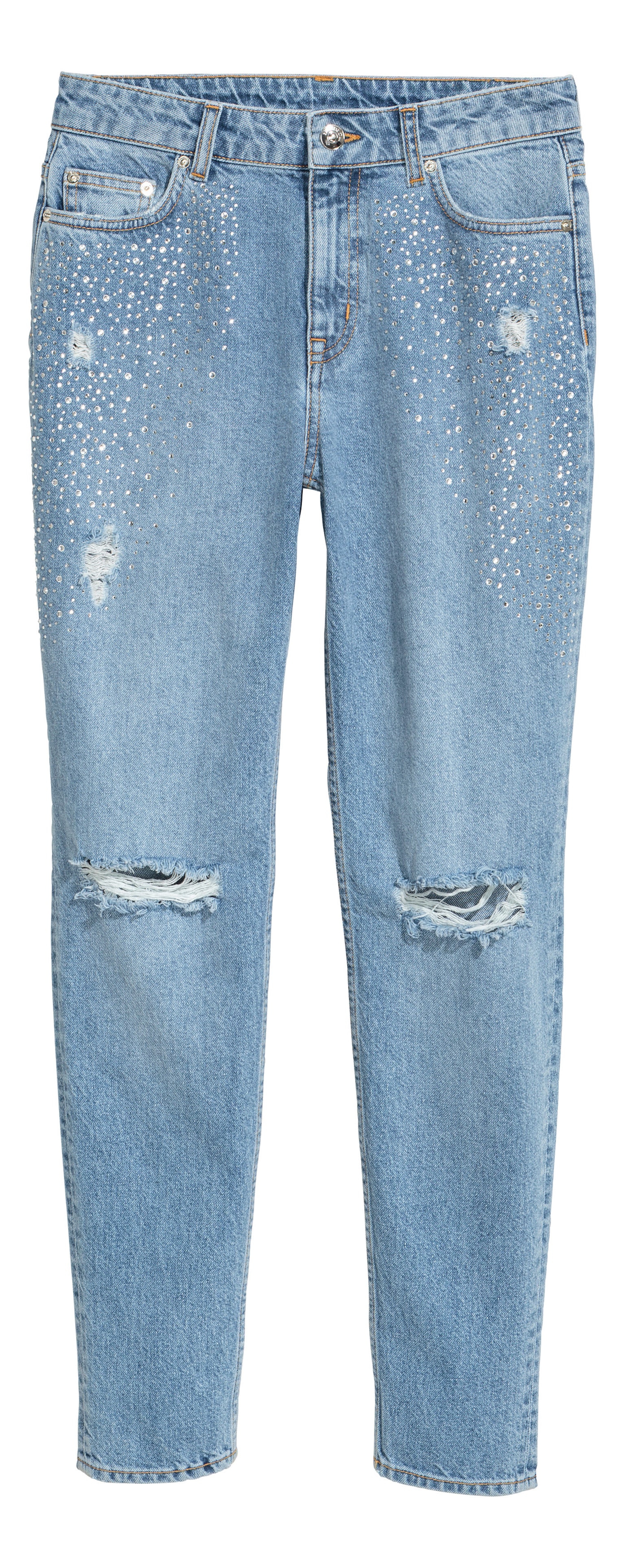 Boyfriend Slim Low Jeans - Light denim blue - 1