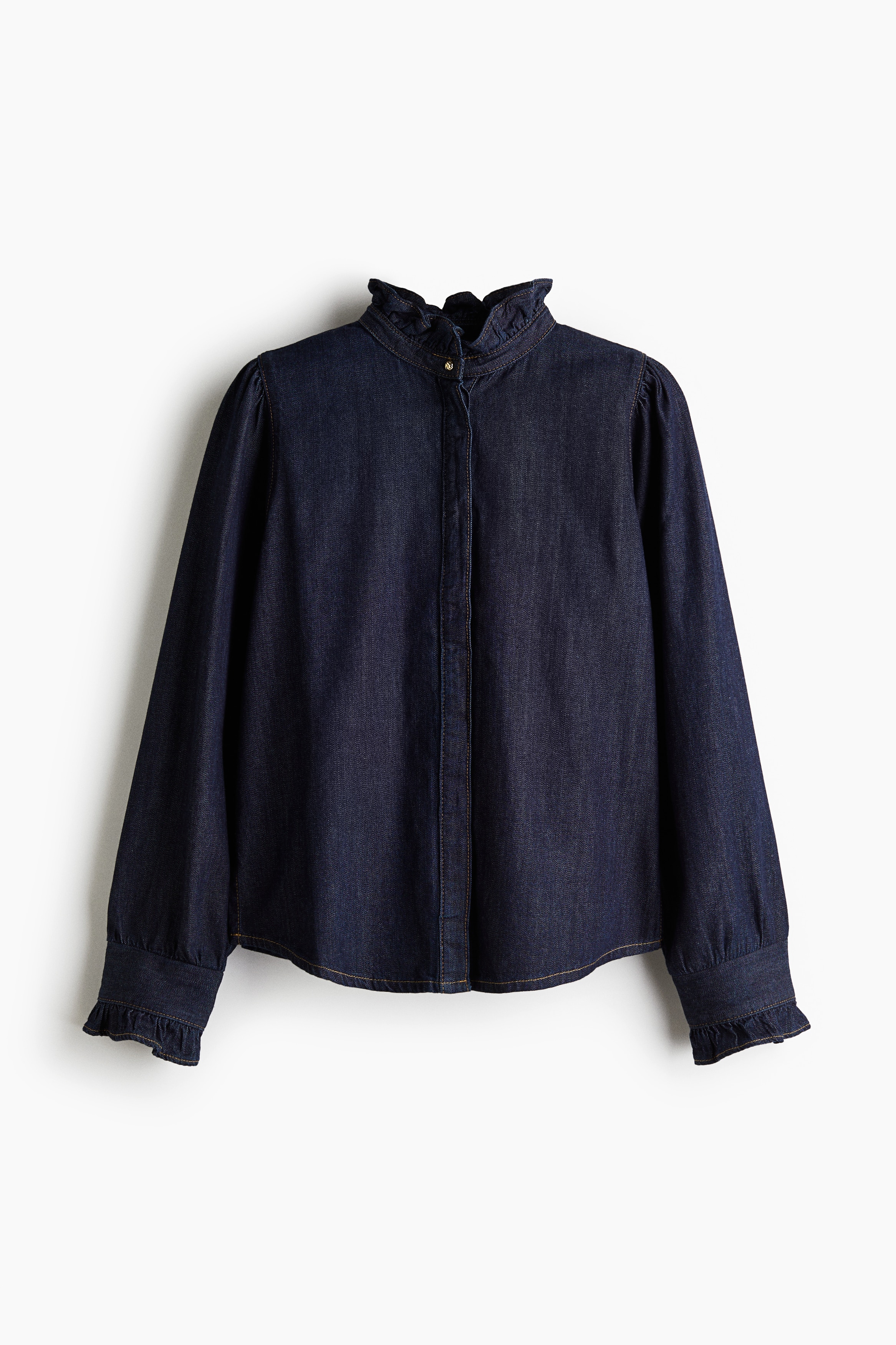 Fodorszegős farmerblúz - Sötét farmerkék/Szürke/Farmerkék