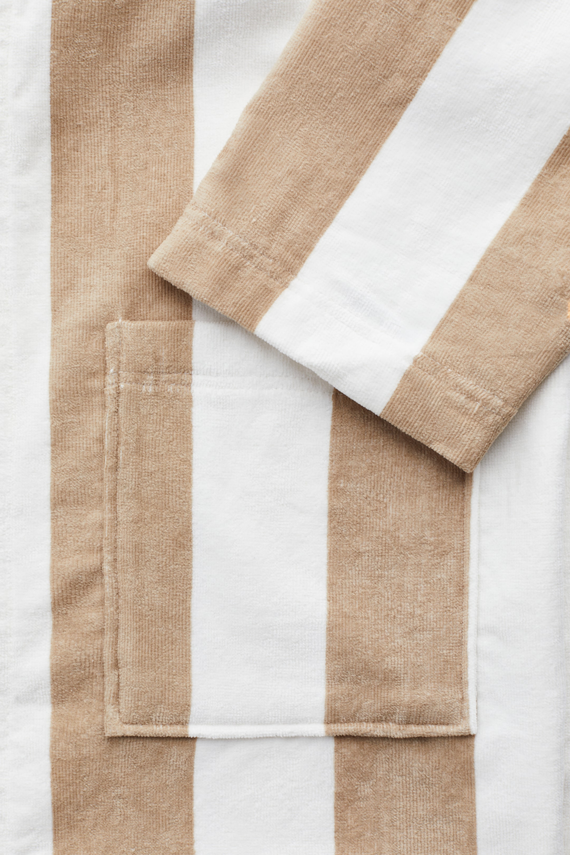 Striped Cotton Terry Bathrobe