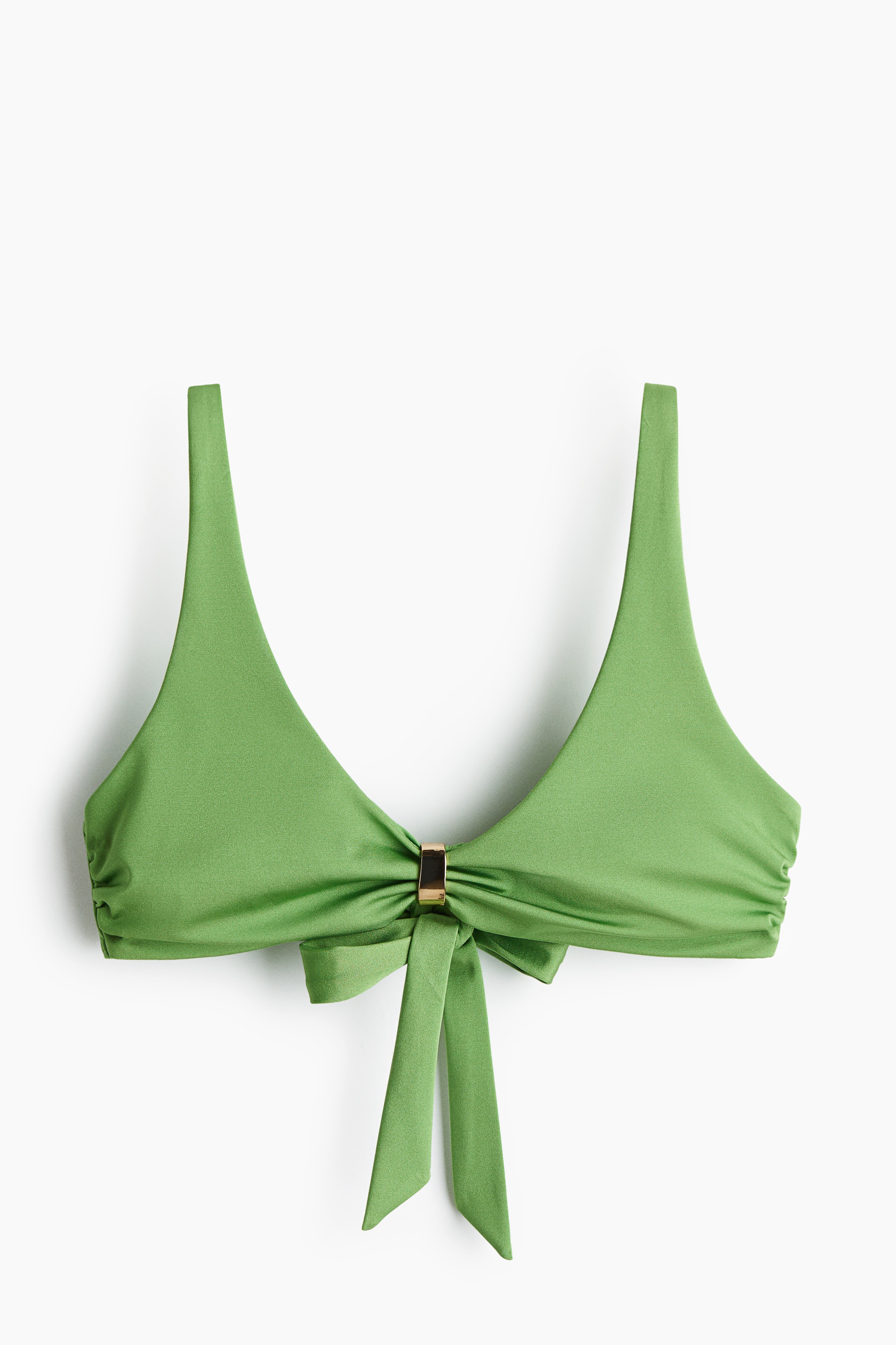 Top bikini imbottito - Verde/Marrone scuro/leopardato