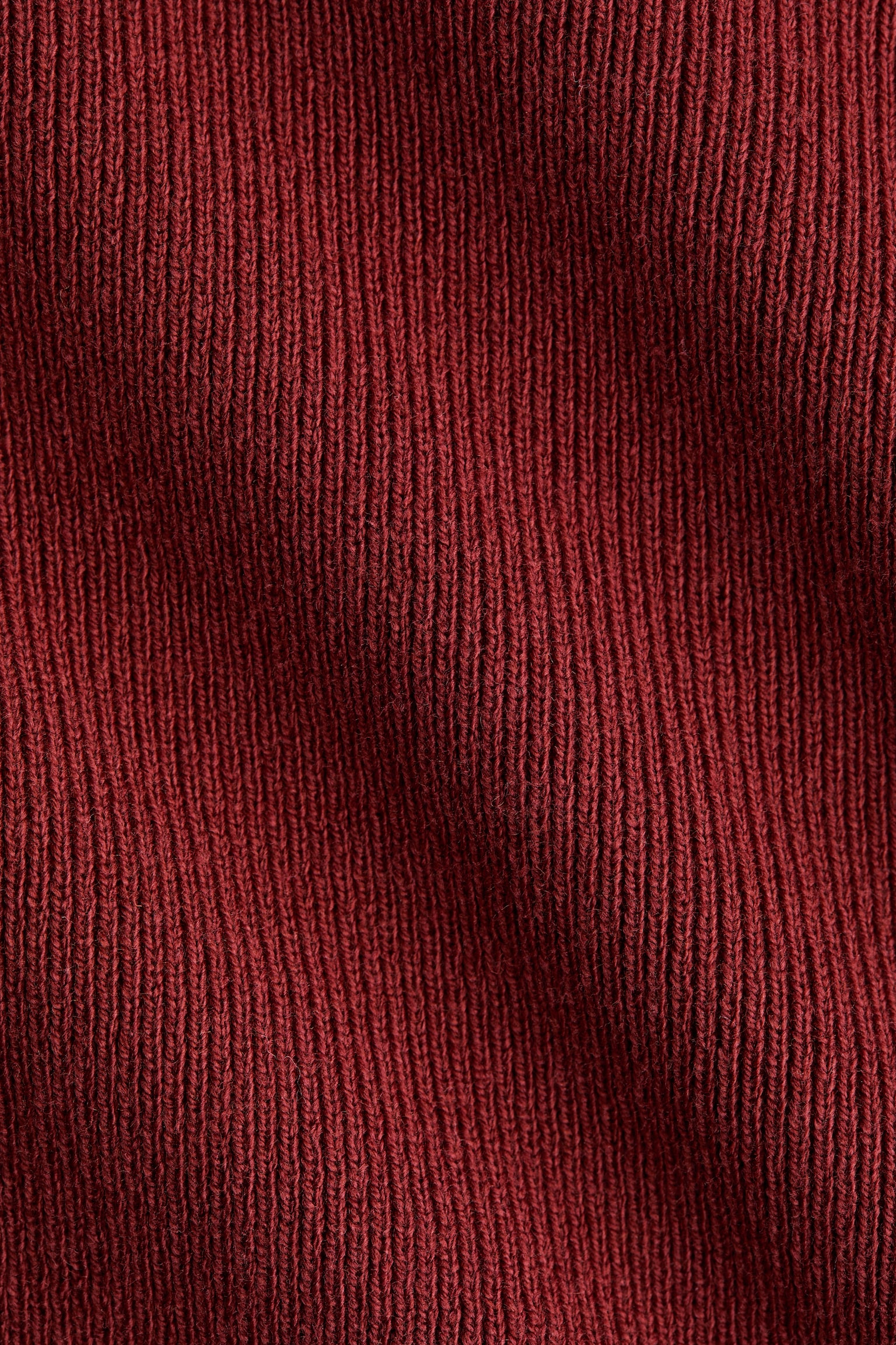 Fine-knit T-shirt - Dark red/Black/Cream - 5