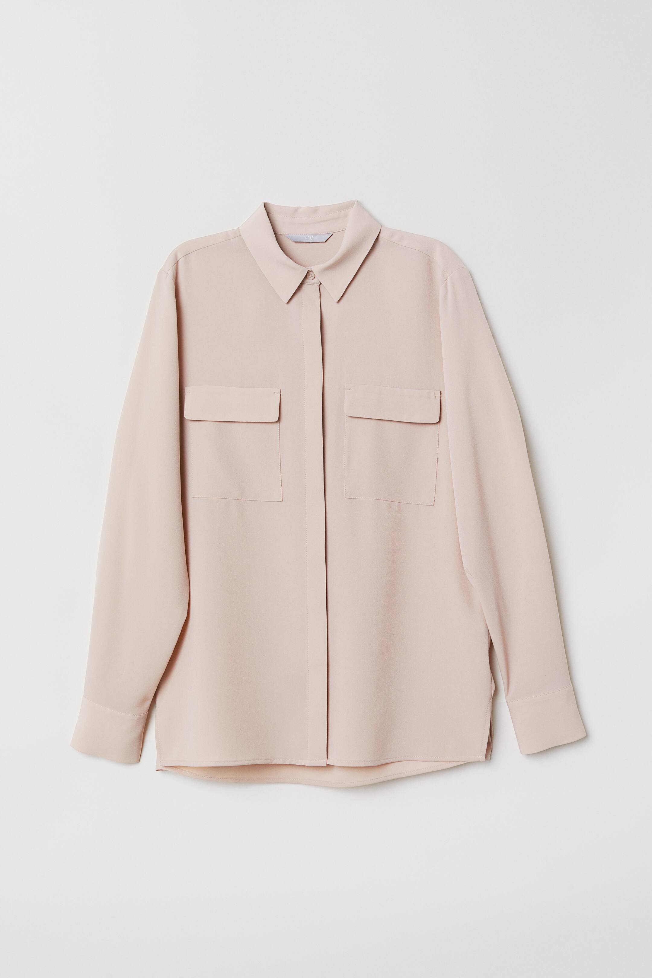 View larger image: Crêpe utility blouse - Light pink - Ladies | H&M IE 1