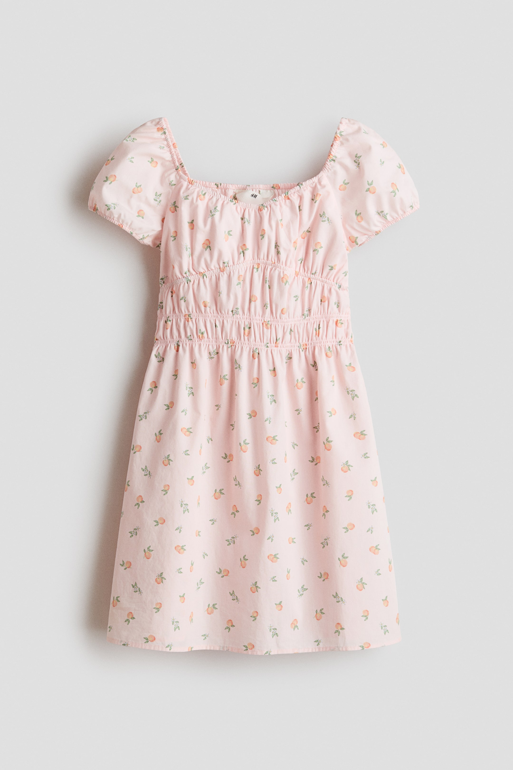 Agrandir l'image: Robe en coton avec manches bouffantes - Rose clair/oranges - ENFANT | H&M BE 1