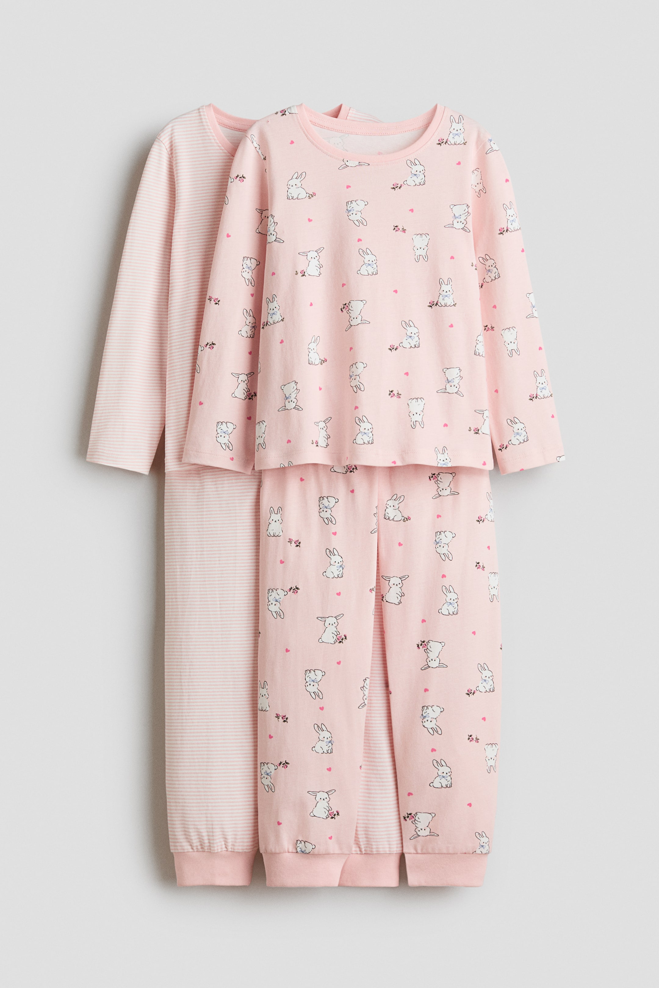 View larger image: 2-pack cotton pyjamas - Light pink/Bunnies - Kids | H&M 1