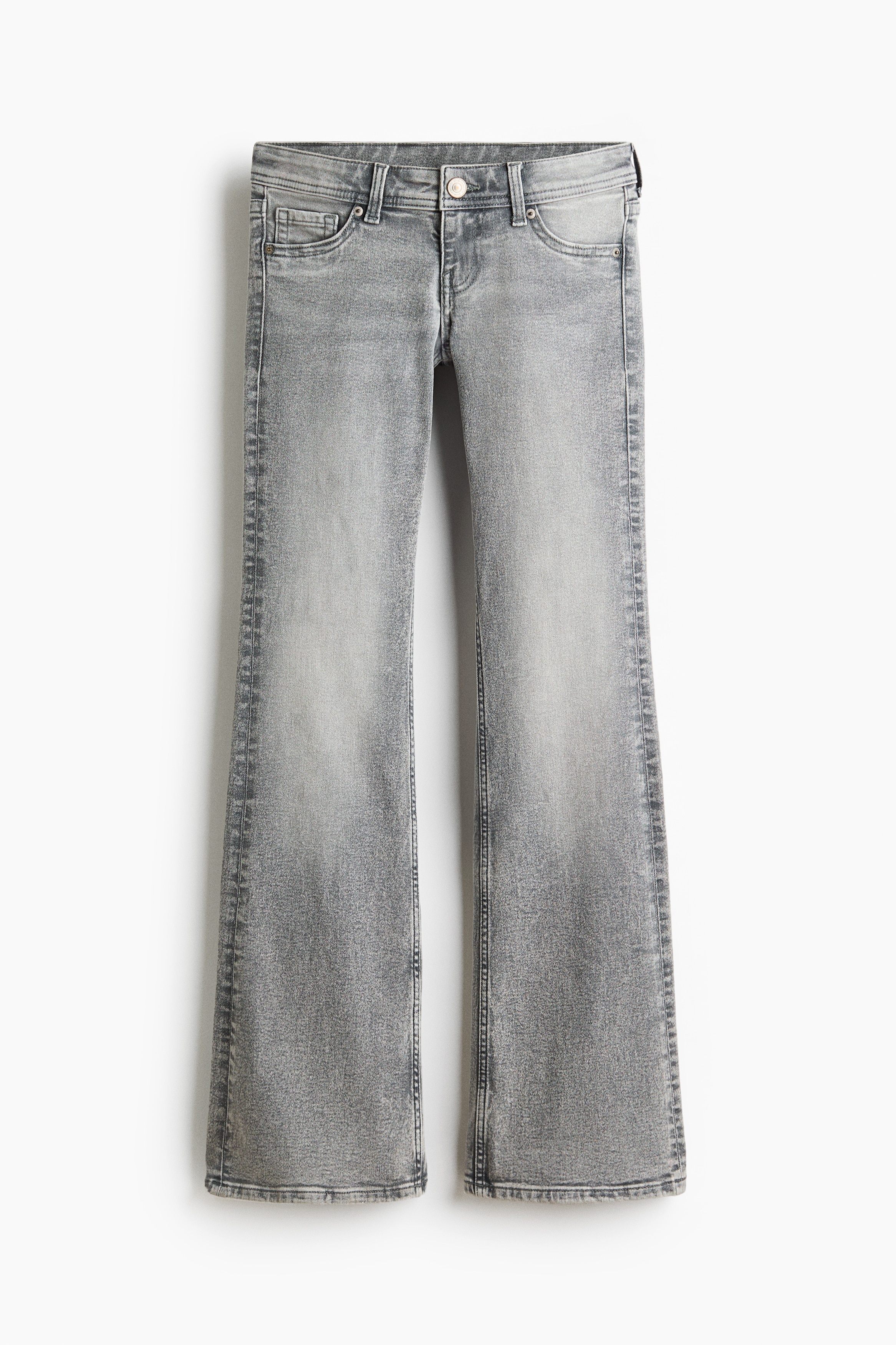 Flared Ultra Low Waist Jeans - Light denim grey/Dark denim blue/Denim blue/Light denim blue