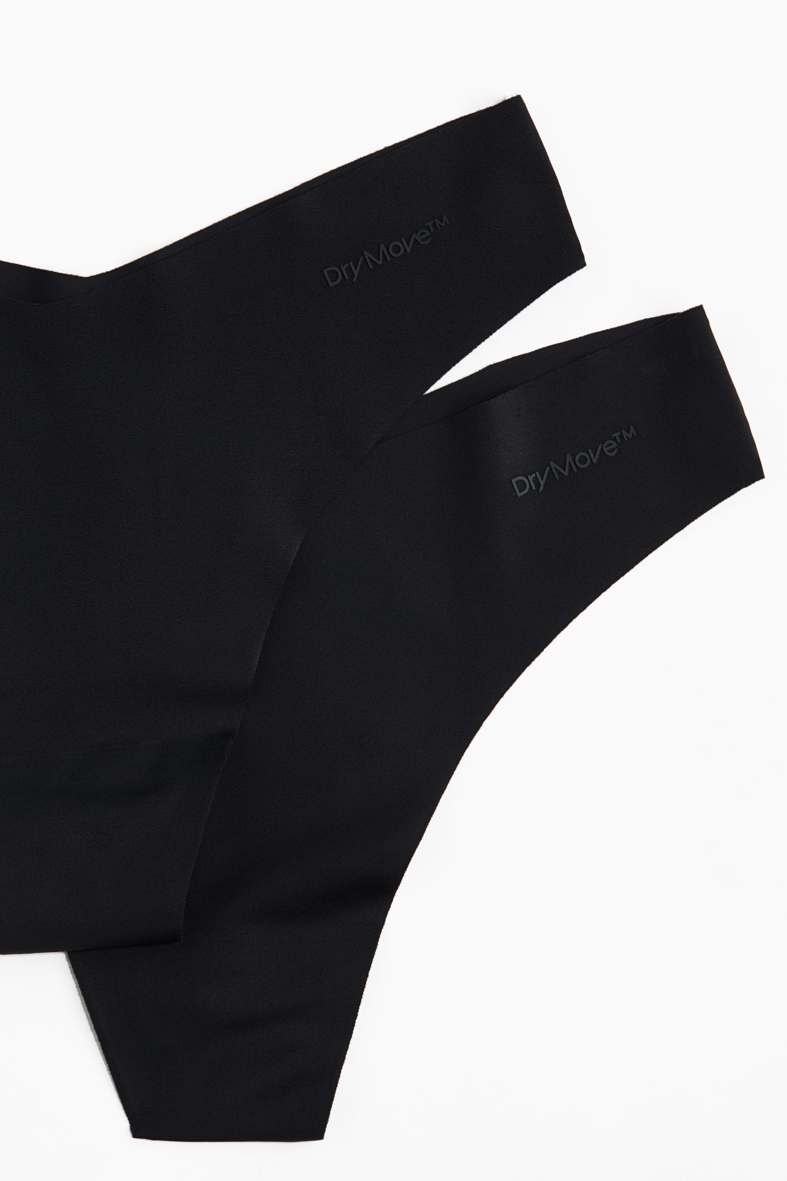 H&M Move Женские спортивные трусики-стринги H&M с DryMove, 3 пары, цвет: Чёрный — фото 3
