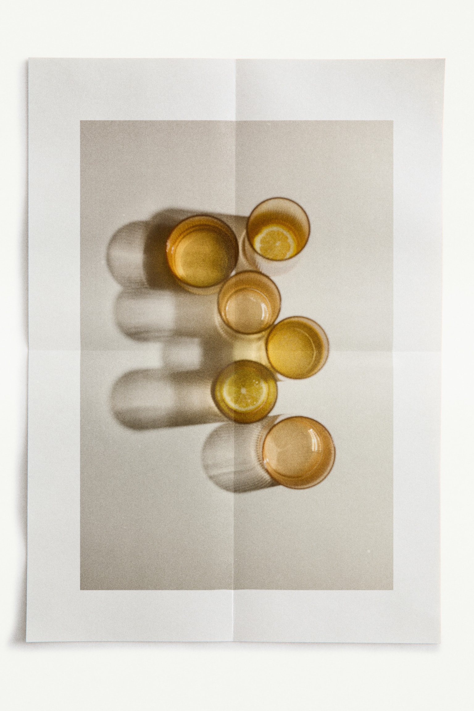 Pack de 4 copos altos com efeito estriado - Bege - 2