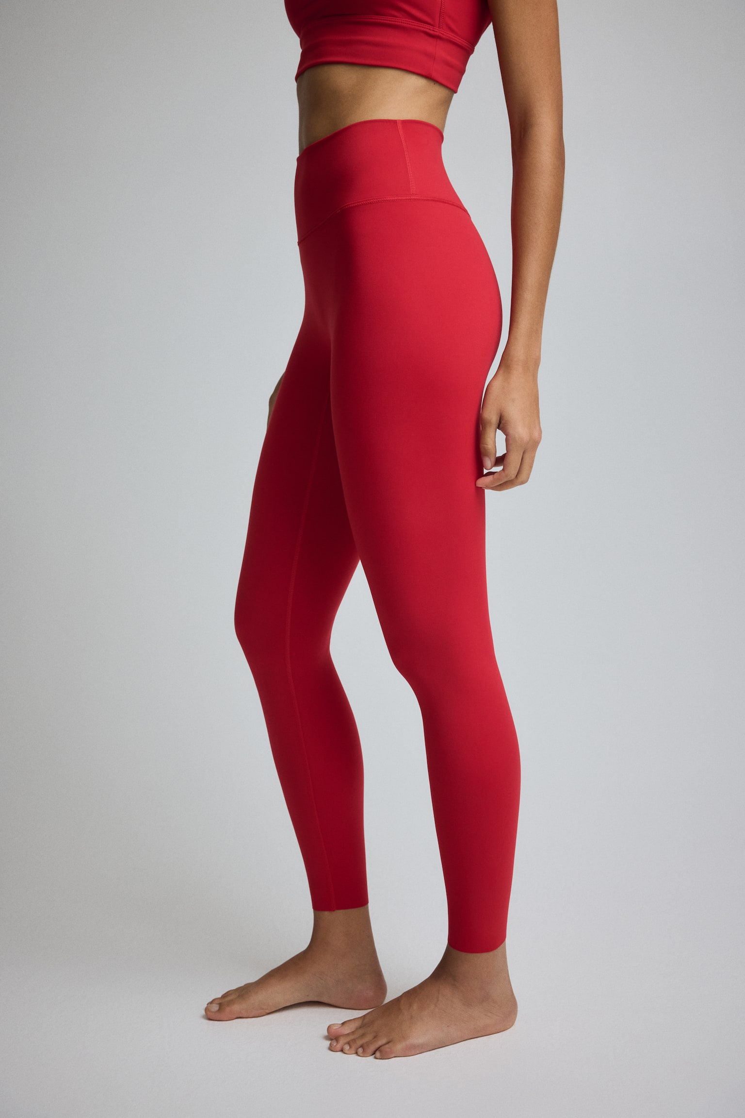 Sports leggings with SoftMove™ - Bright red/Brown/Light burgundy/Truffle grey/Black/Dark green/Dark grey/Soft pink/Dark beige/Chocolate plum/Light taupe/Frosty lilac/Navy blue/Cream/Light pink/Dark brown/Pannacotta yellow - 5