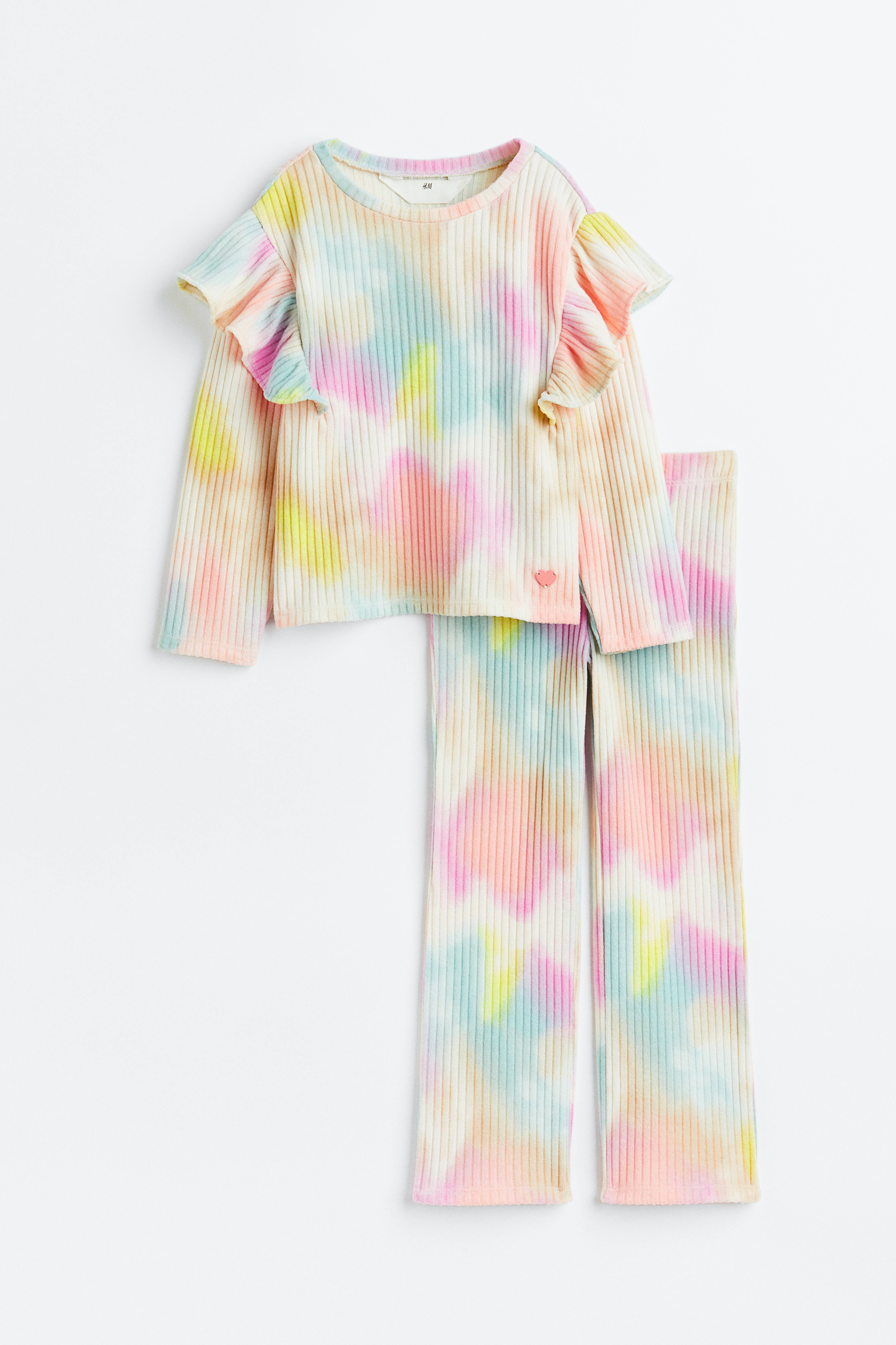 2-piece Set - Natural white/tie-dye - Kids | H&M US