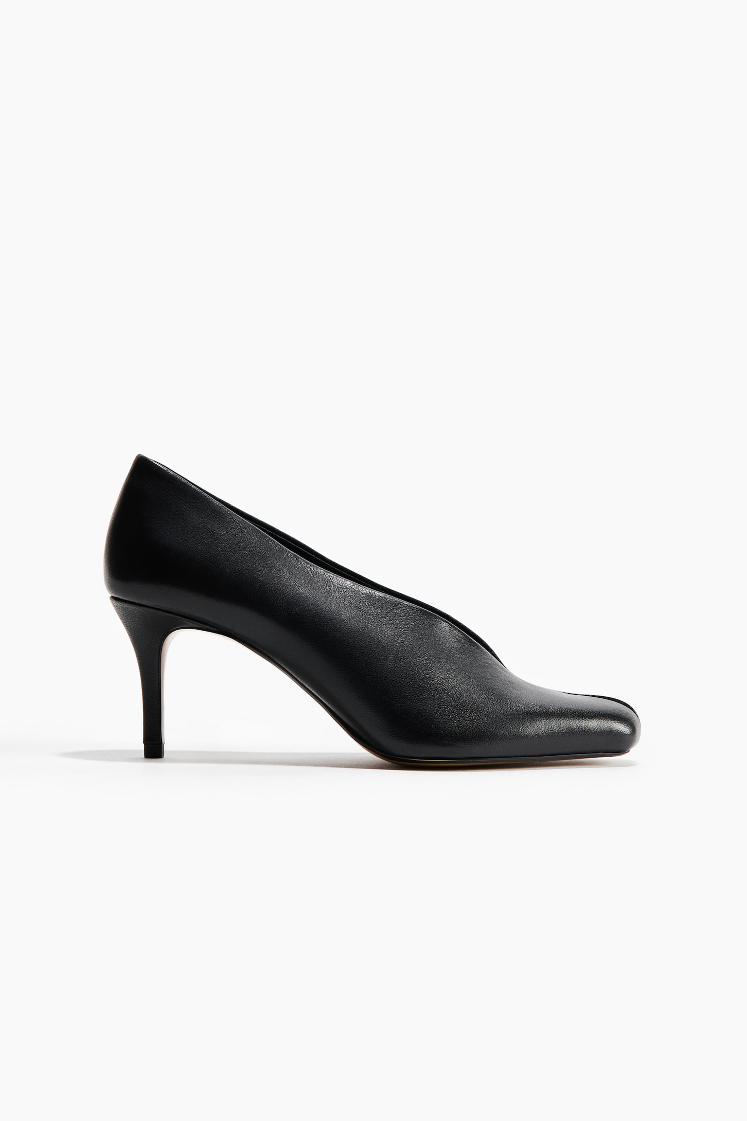 Leather court shoes - Black - 2