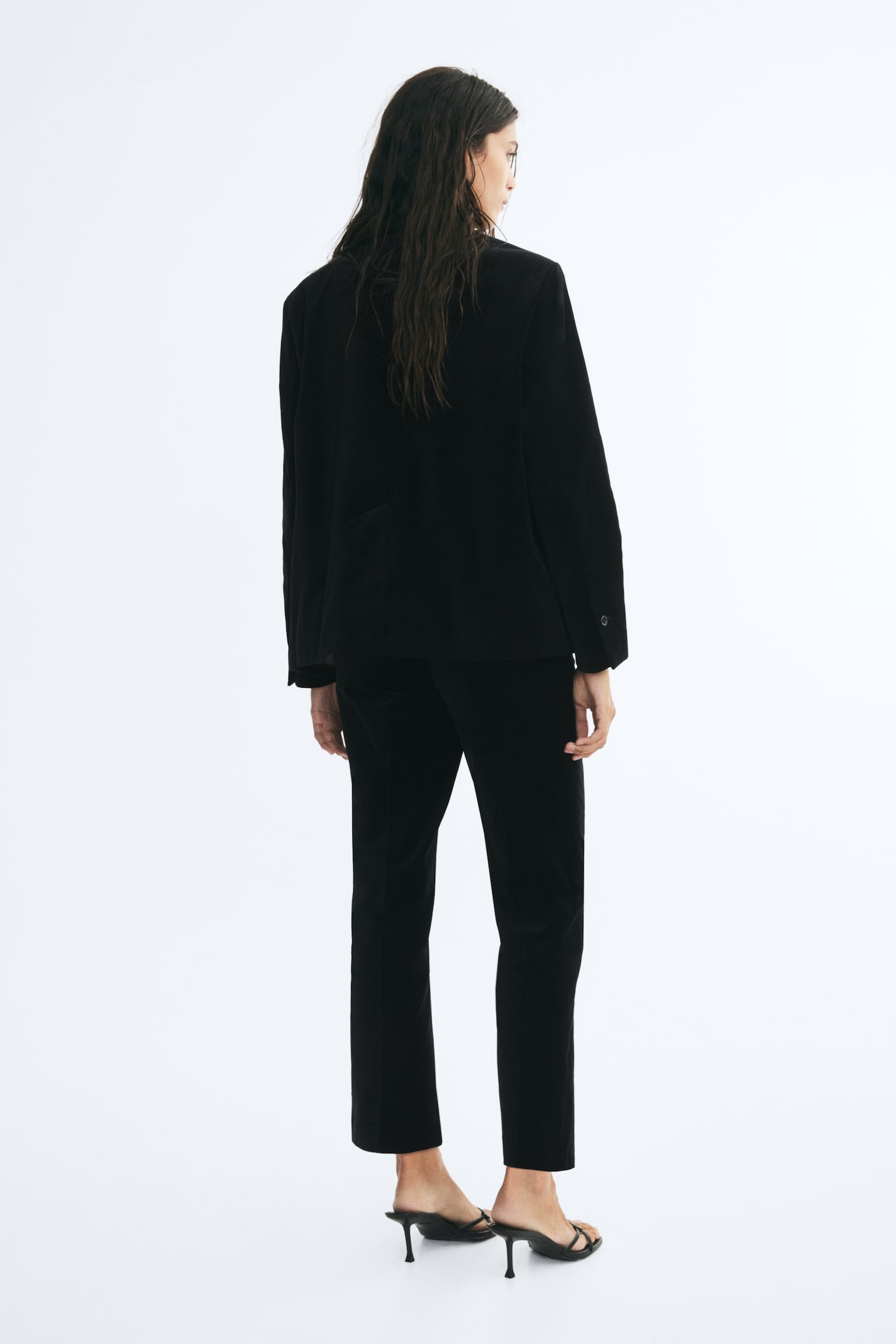 Женские брюки H&M Straight-Leg Dress Pants, цвет: Чёрный — фото 4