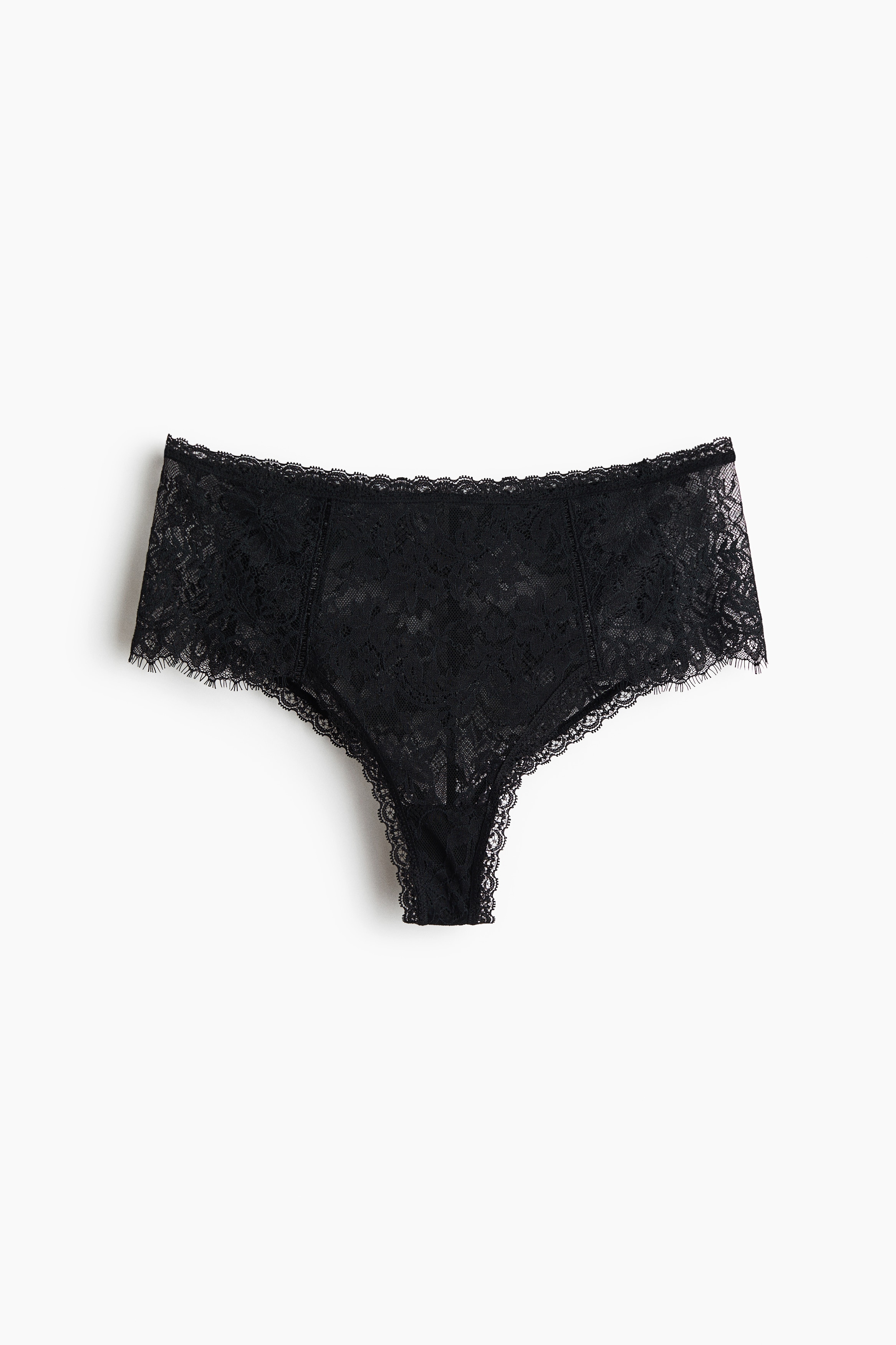 Lace Brazilian Briefs - Black