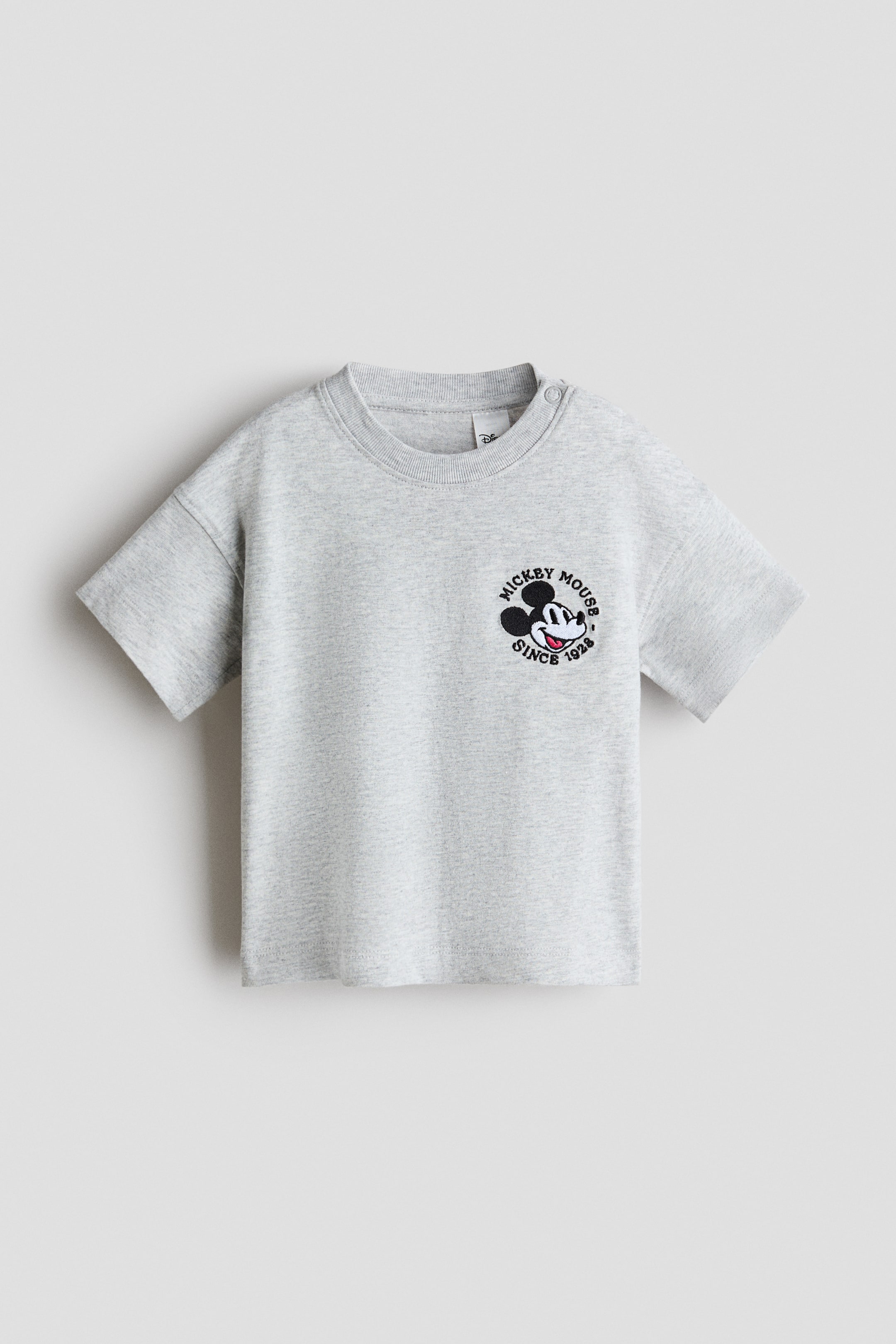 View larger image: T-Shirt with Motif - Light gray/Mickey Mouse - Kids | H&M CA 1