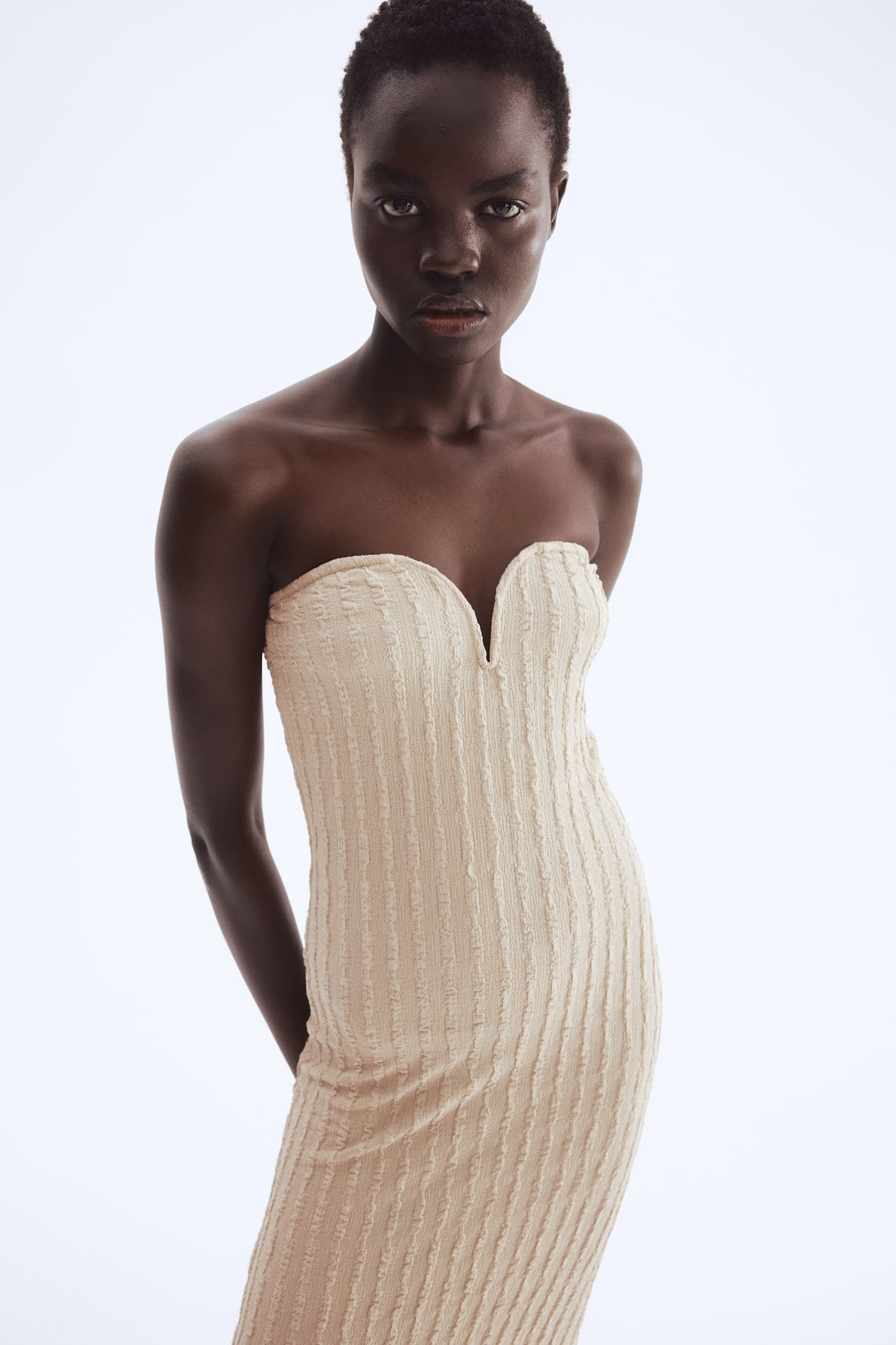 Textured Jersey Bandeau Dress - image 5