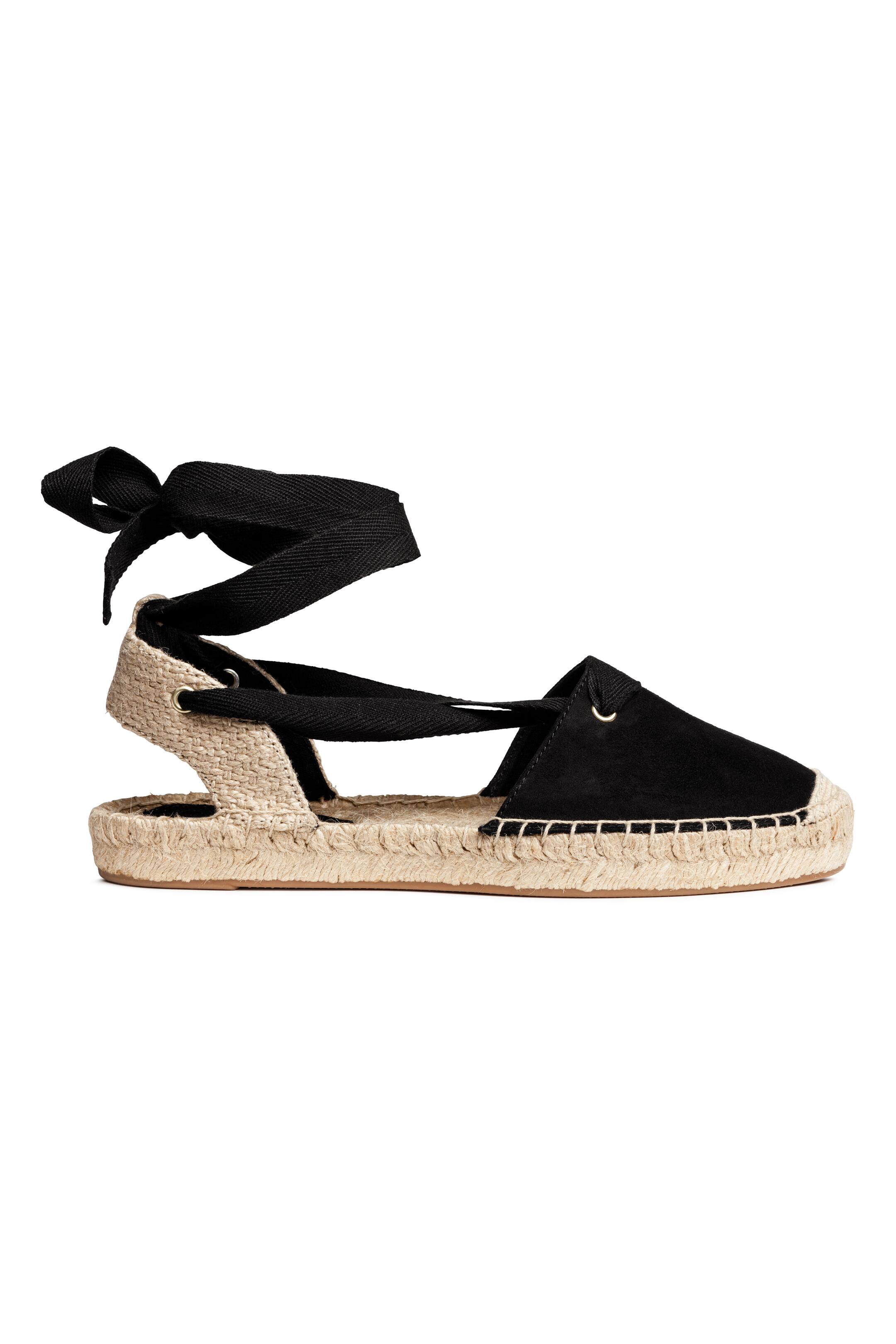 View larger image: Espadrilles with lacing - Black - Ladies | H&M GB 1