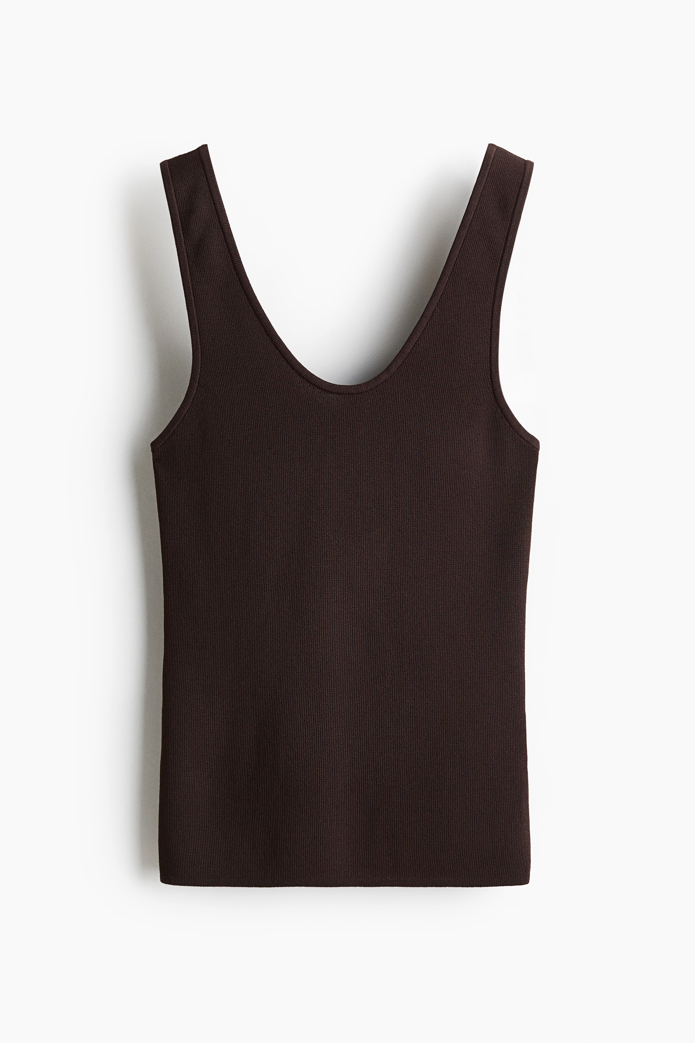 Knitted vest top - Dark brown/White/Light dusty turquoise/Dark pink/Black/Beige