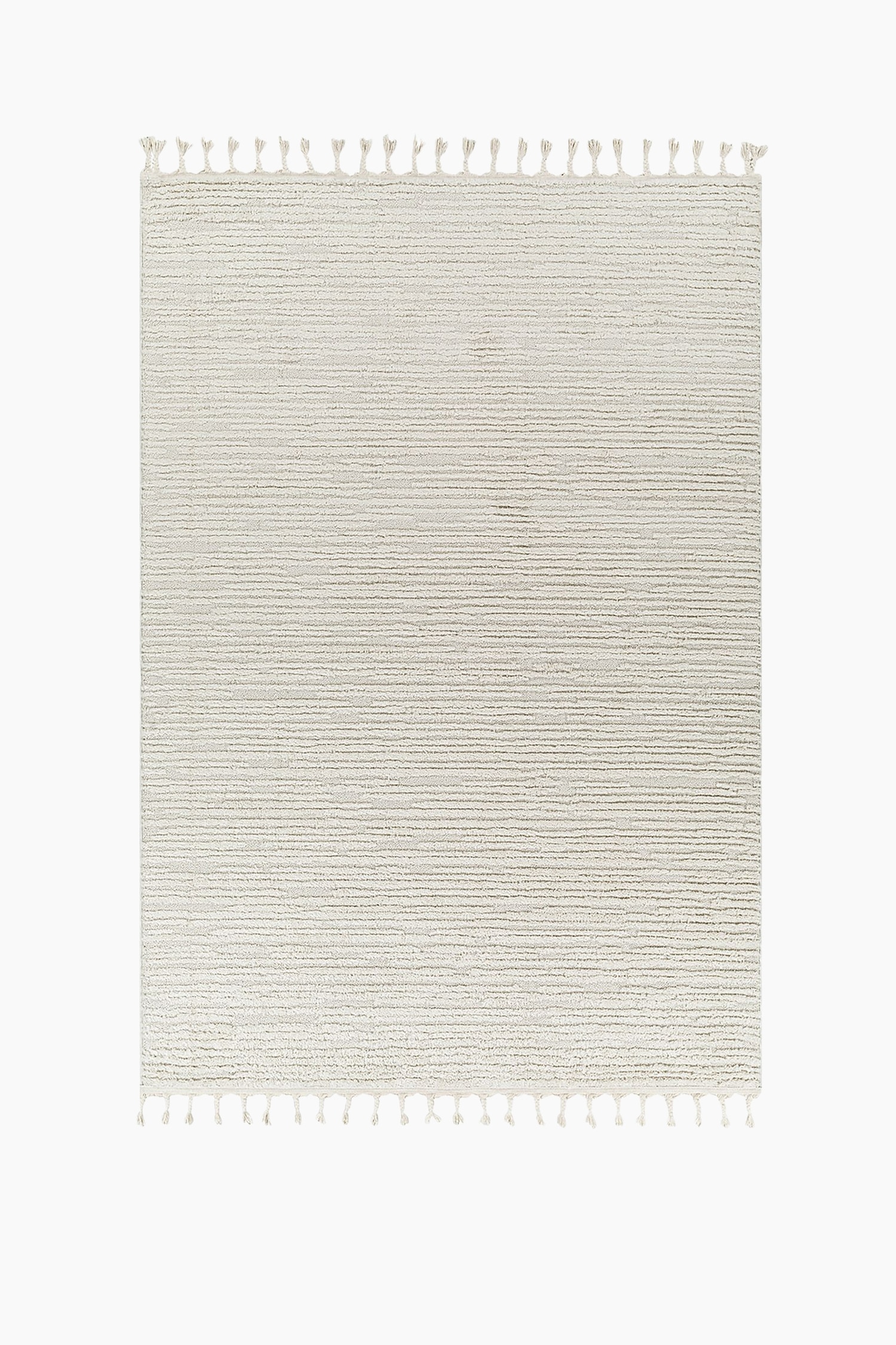 Nora Global High Pile Fringe Rug - Beige
