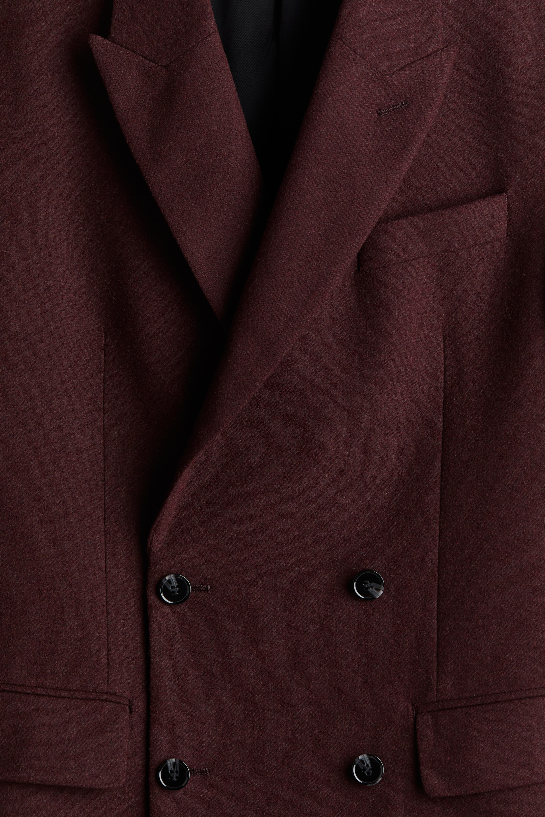 Regular Fit Double-breasted jacket - Burgundy - Men | H&M GB 6