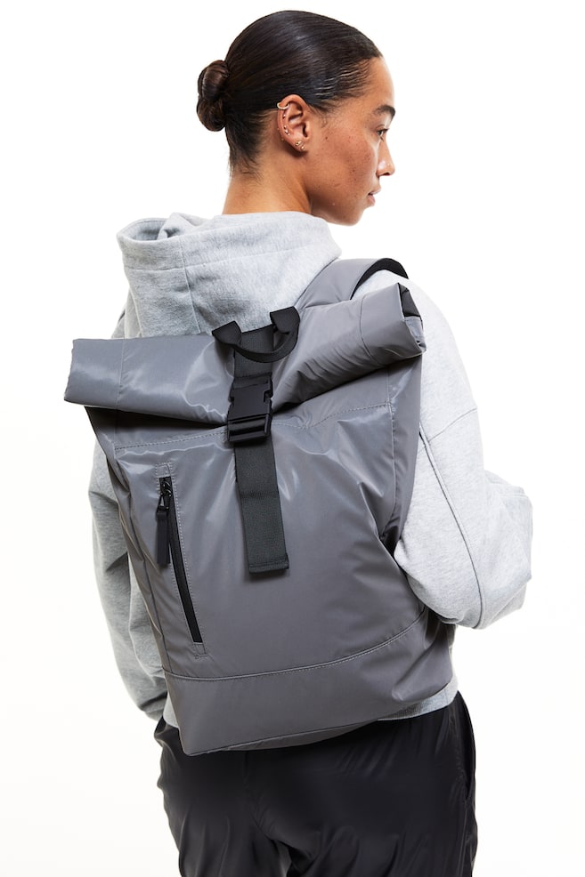 Water-repellent sports backpack - Dark grey/Black/Light beige - 2