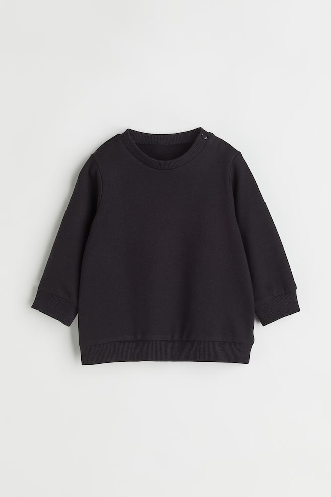Cotton sweatshirt - Musta/Vaalea harmaameleerattu/Vaaleanliila/Vaaleansininen/dc/dc/dc/dc - 1